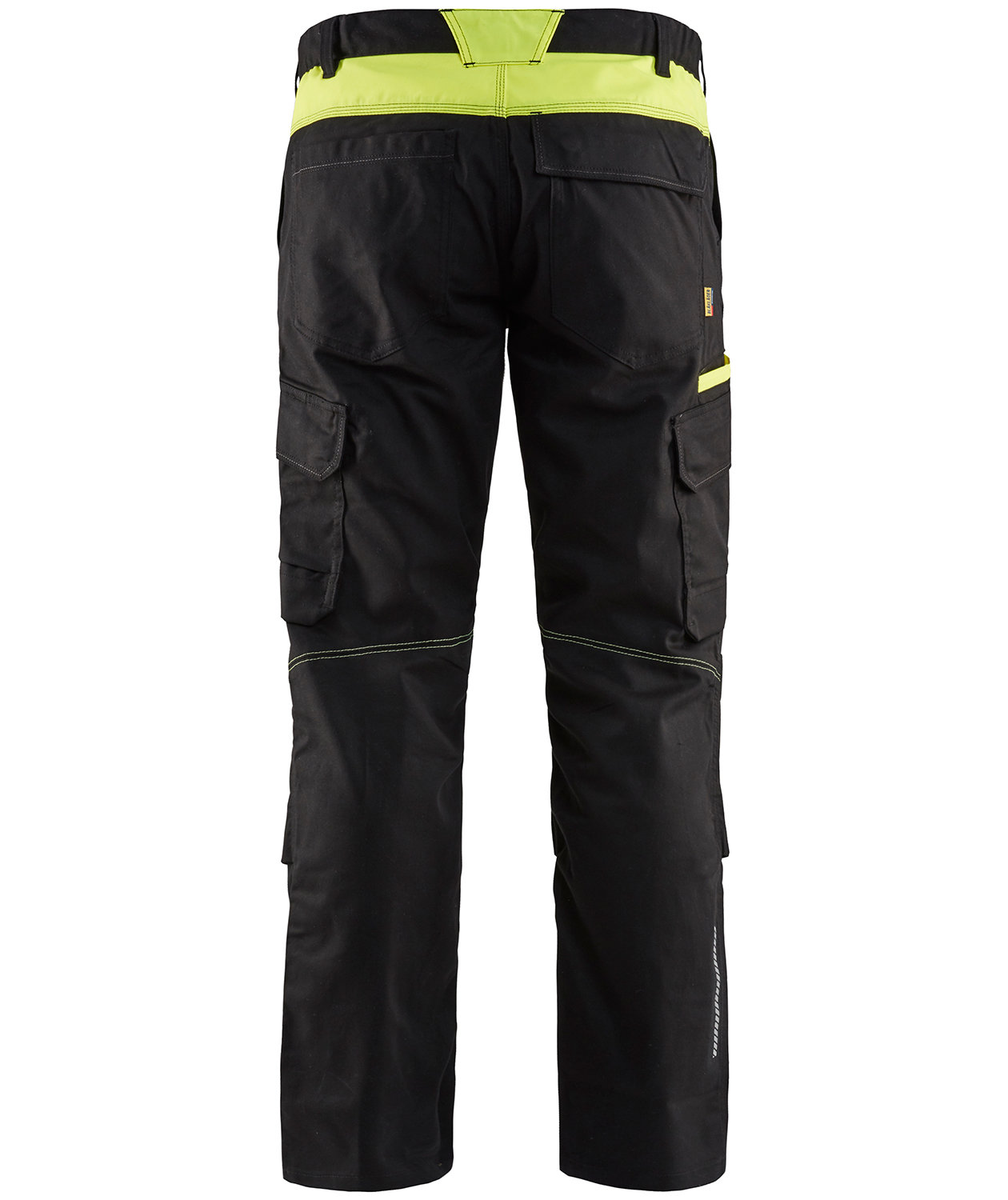 Bl&aring;kl&auml;der arbeidsbukse, Svart/Hi-Vis Gul, large image number 1