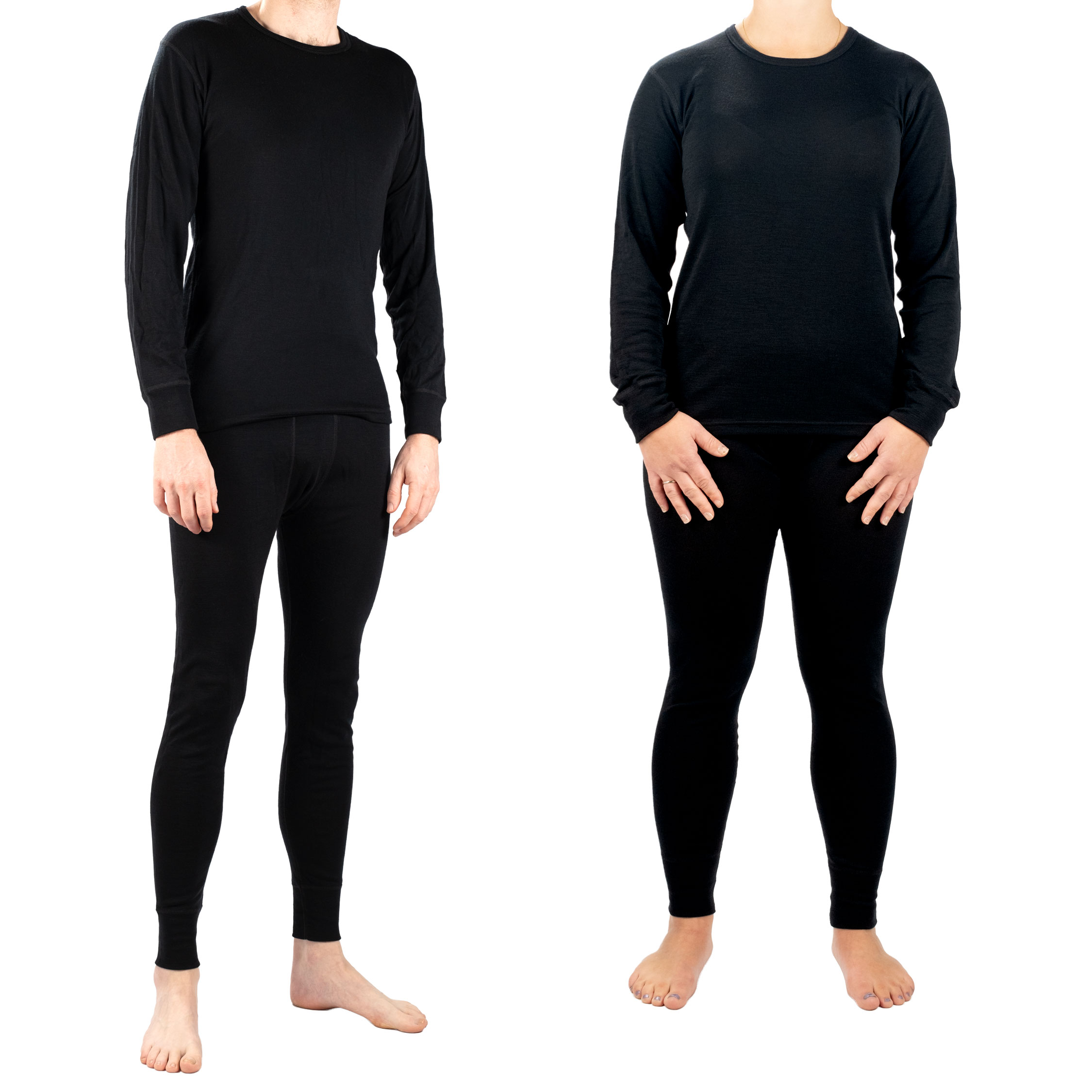 Westborn baselayer tr&oslash;je med merinould, Black