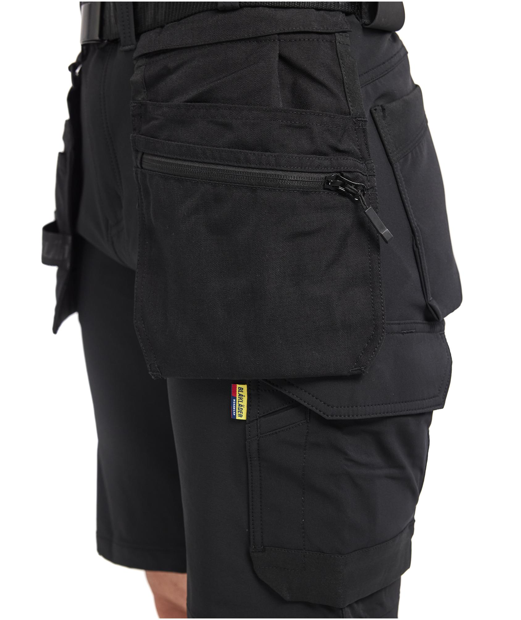 Bl&aring;kl&auml;der hantverksshorts full stretch dam, Svart, large image number 5