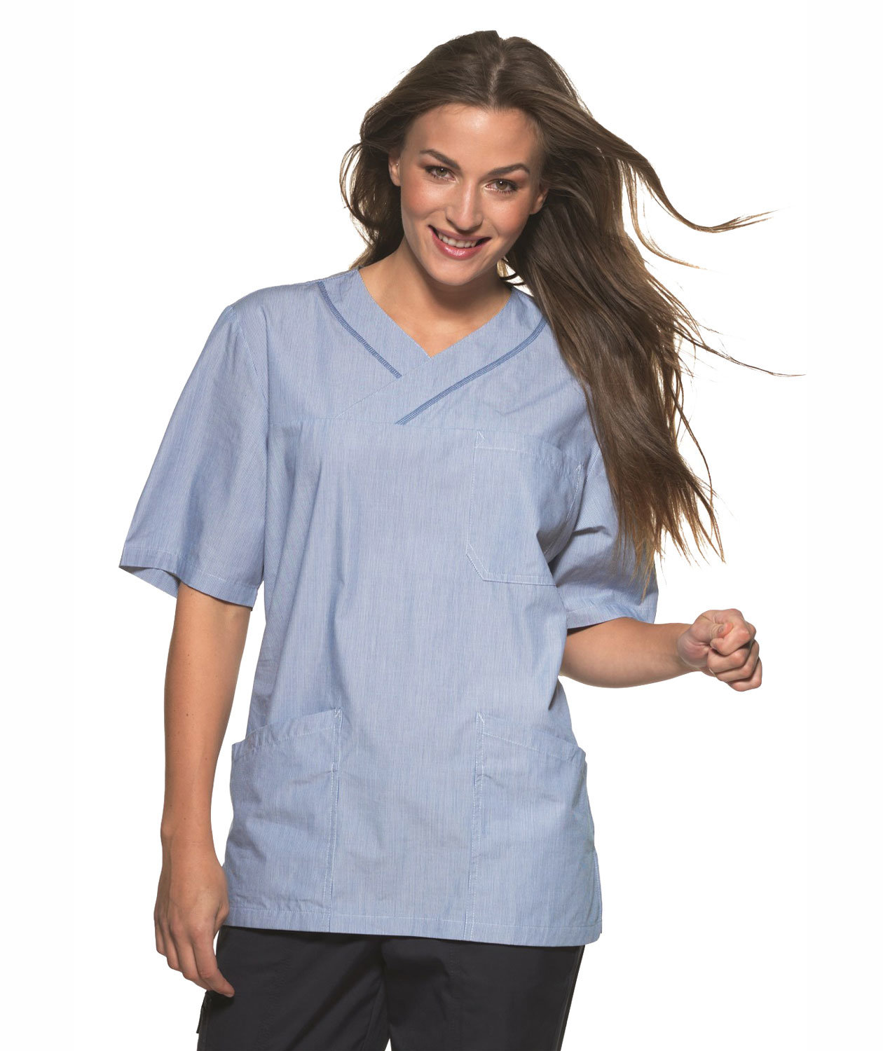 Kentaur bussarong, Bl&aring;/Vit Randig, large image number 1