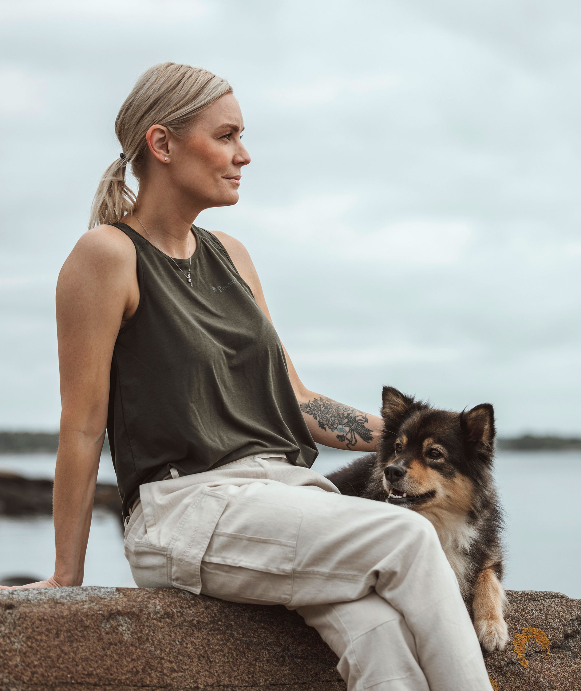 Pinewood&nbsp;V&auml;rnamo NatureSafe damebukser med h&oslash;r, Linen Beige, large image number 8