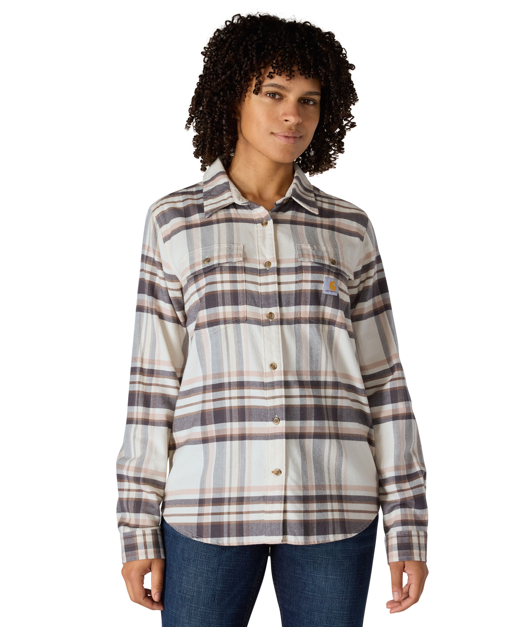 Carhartt flanellskjorta dam, Chalk
