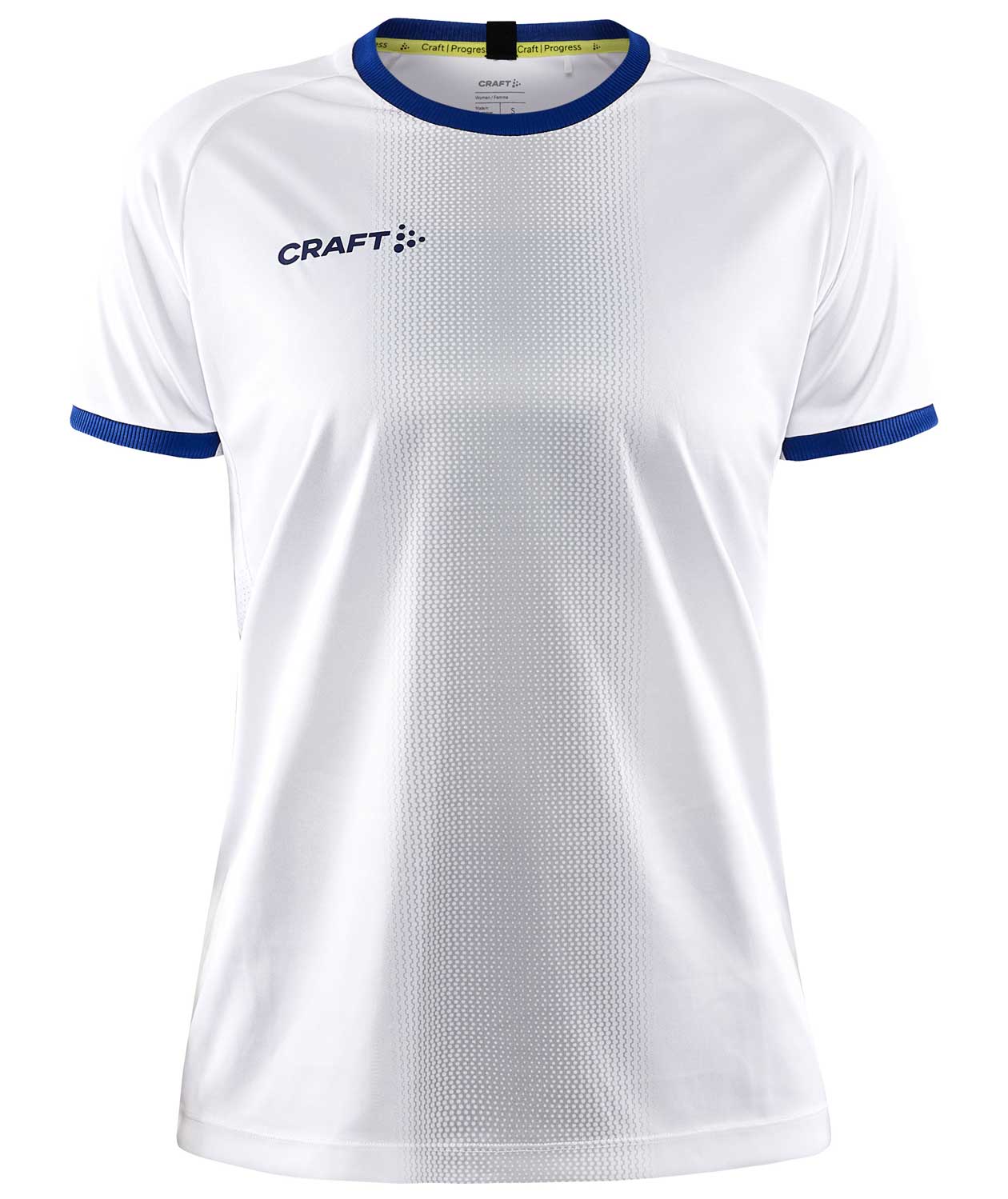 Craft Progress 2.0 Graphic Jersey Damen T-Shirt, Wei&szlig;/Club Cobolt, Wei&szlig;/Club Cobolt, swatch