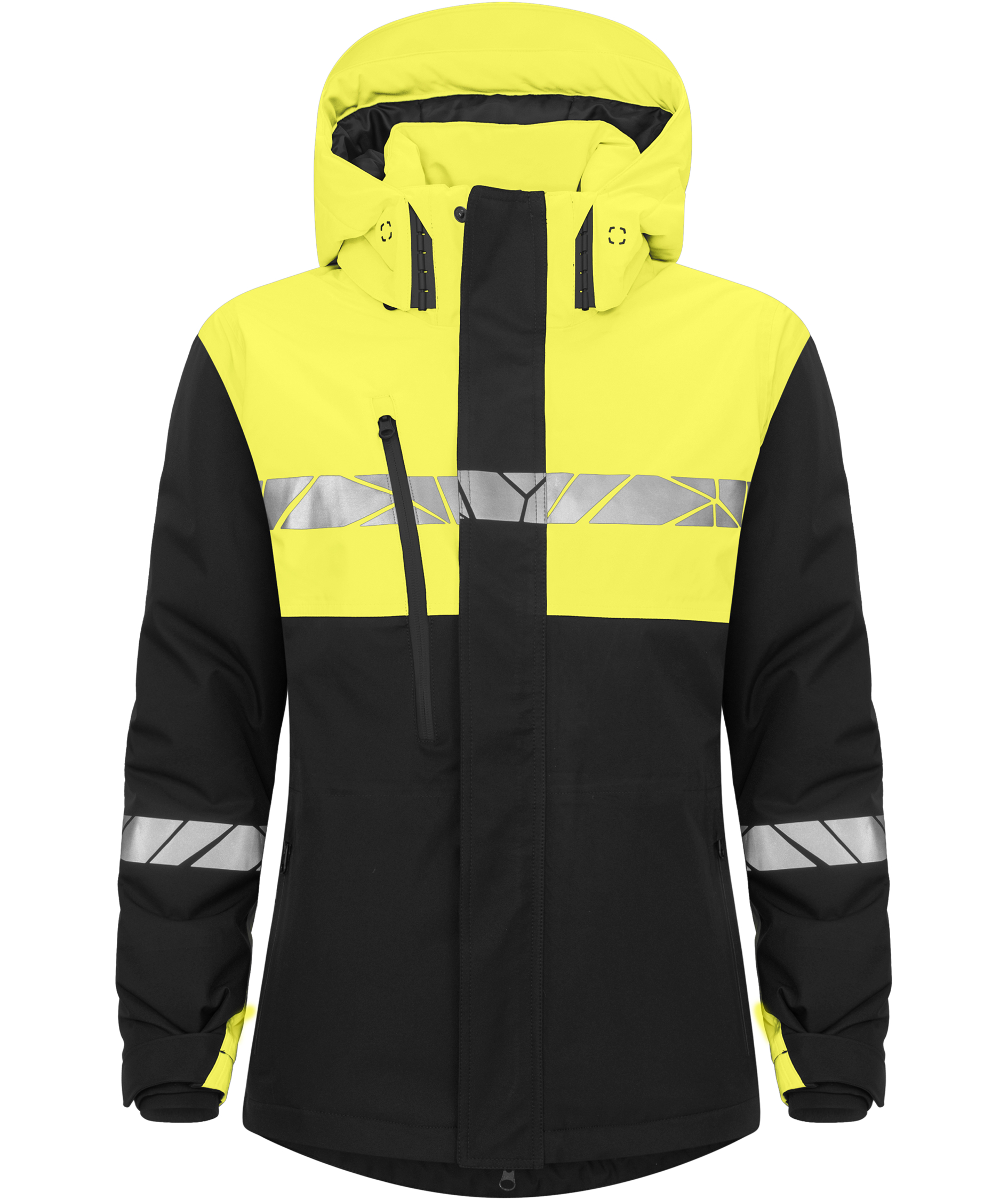 ProJob women's winter jacket 7420, Black/Yellow