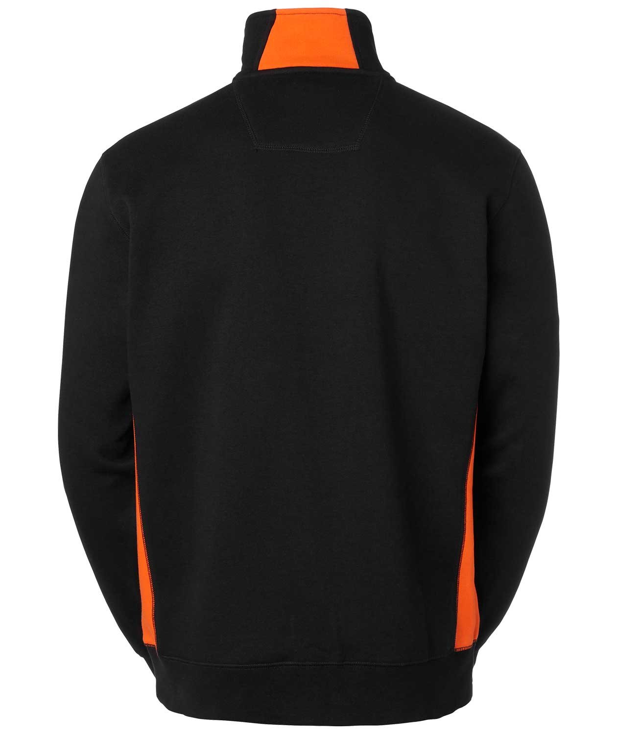 South West Webber  sweatshirt med kort lynl&aring;s, Sort/Orange, large image number 2
