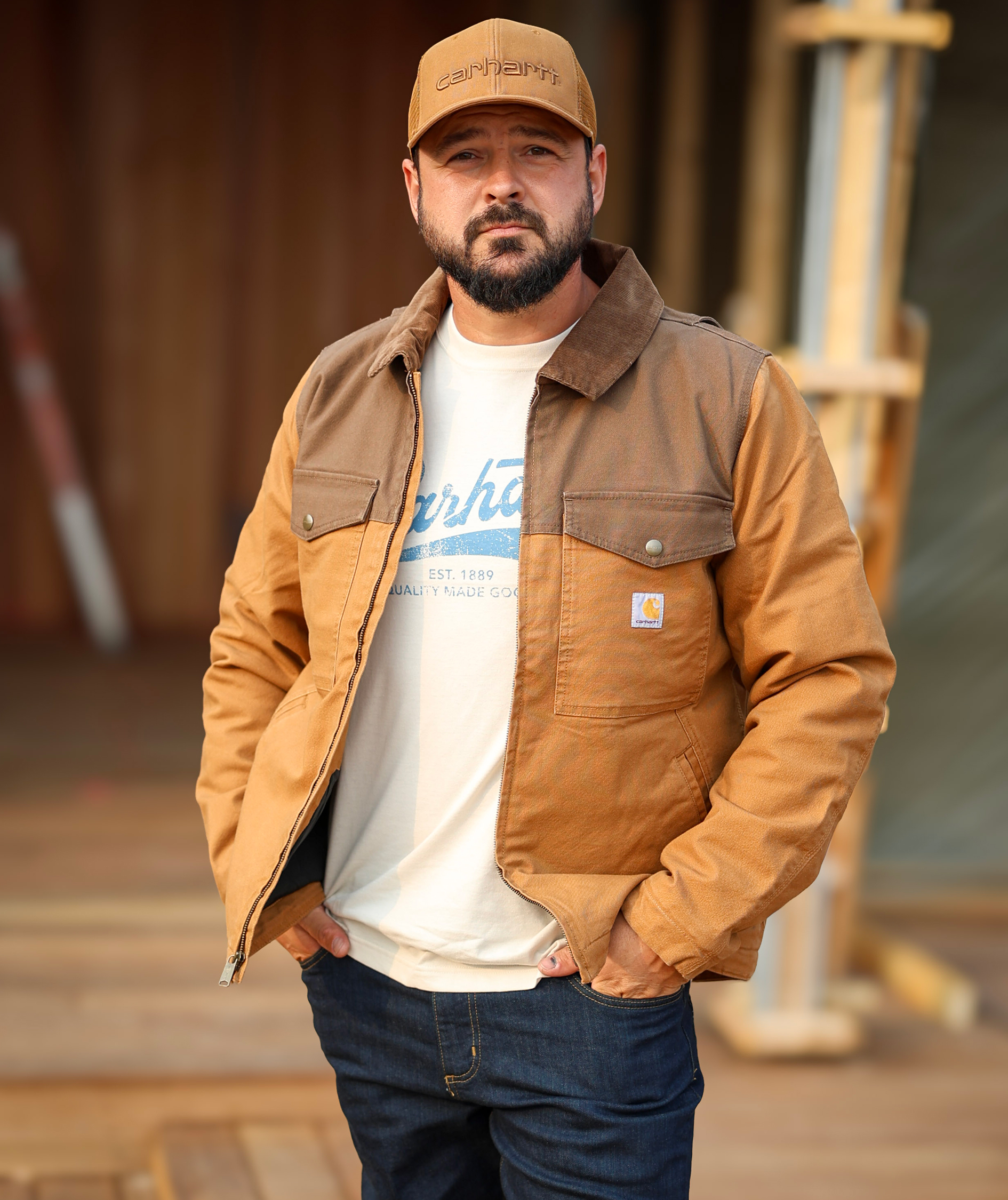 Carhartt Montana Duck jacka med foder, Carhartt Brown/Coffee