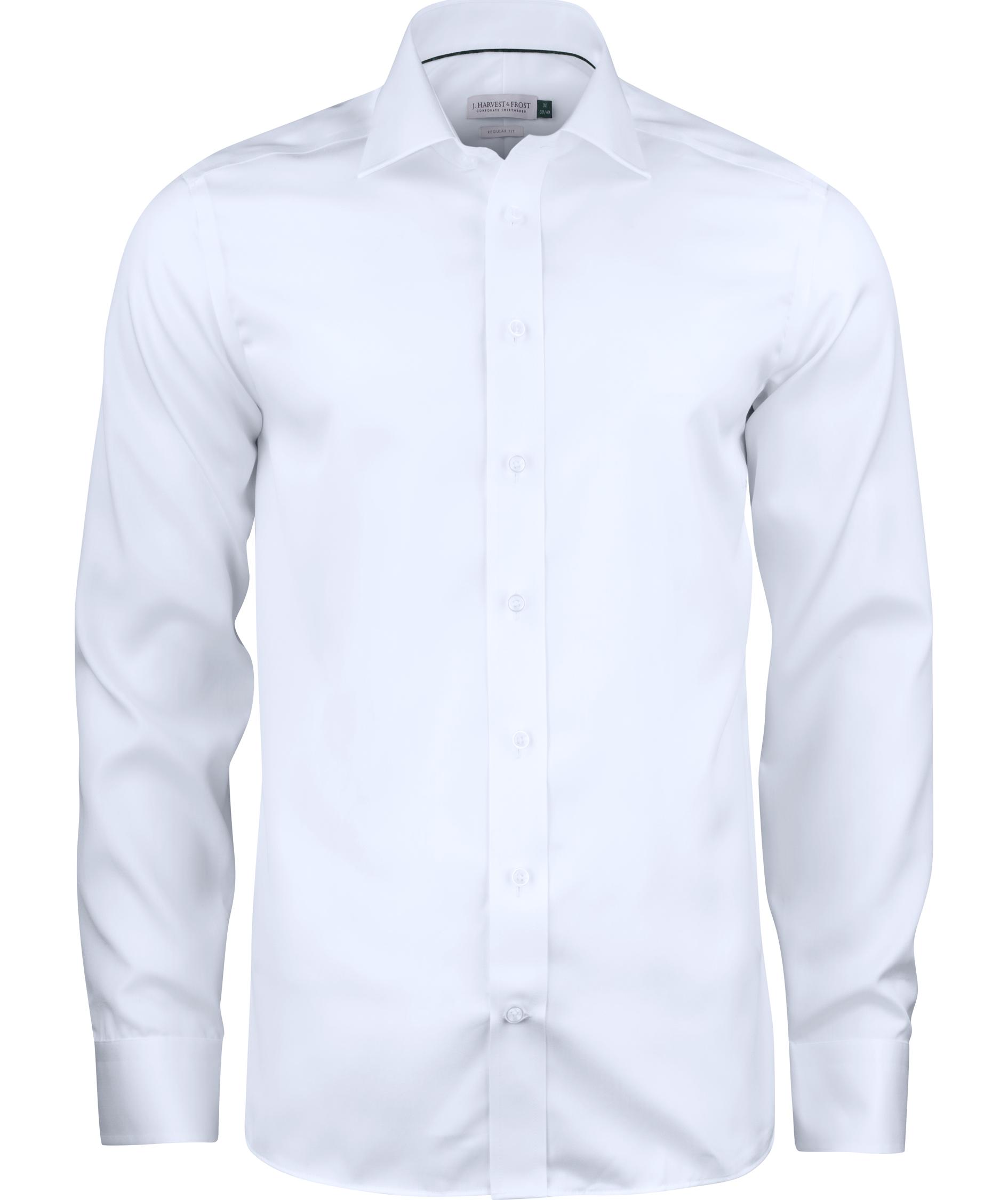 J. Harvest & Frost Twill Green Bow O1 regular fit skjorta, Vit, Vit, swatch