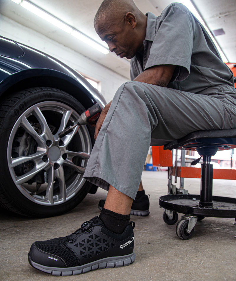 Reebok Excel Light UTURN&reg; Sicherheitsschuhe S1P, Schwarz