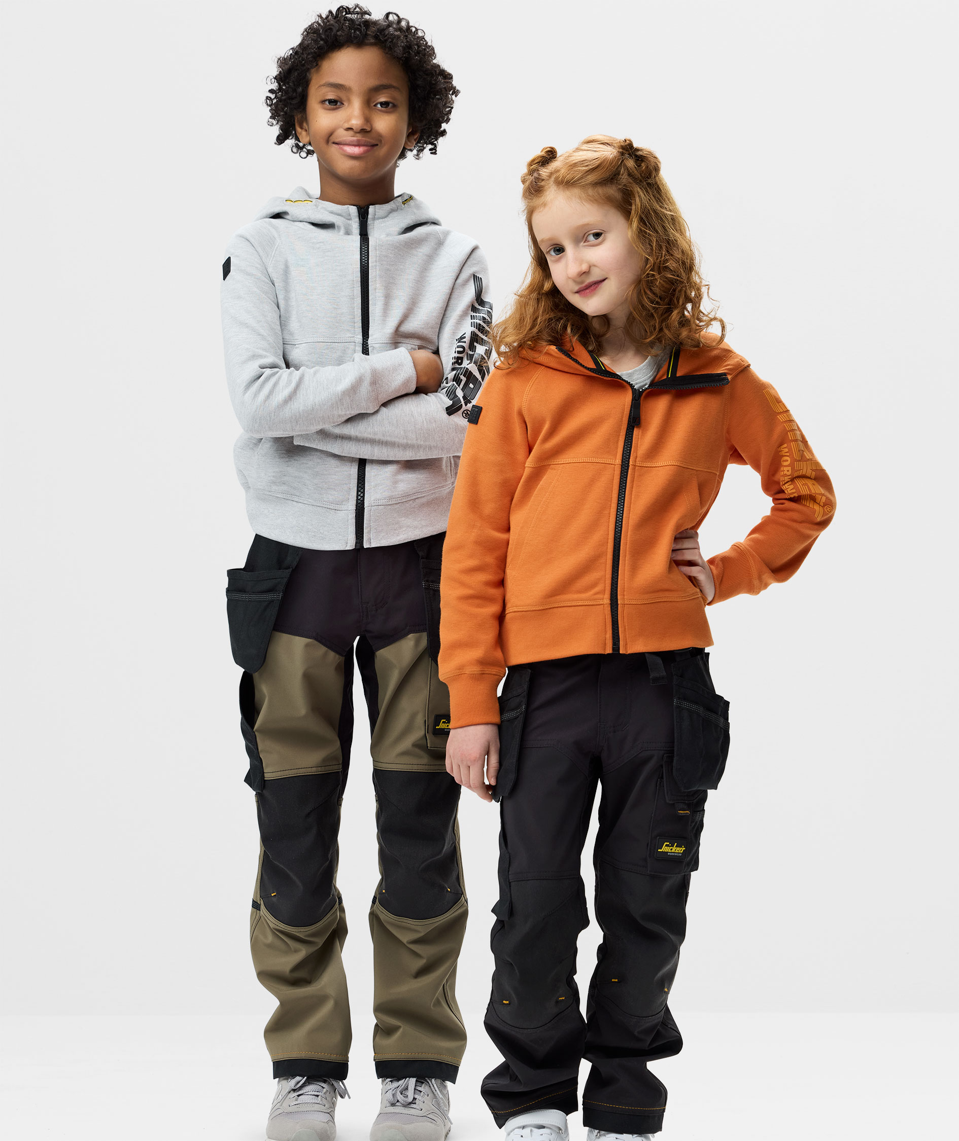 Snickers hoodie 7512 till barn, Warm Orange