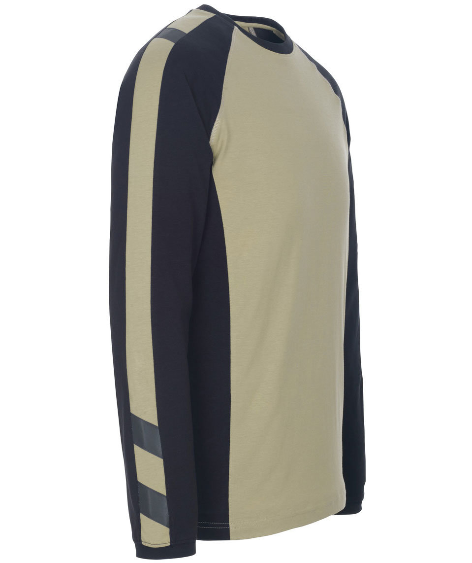 Mascot Unique Bielefeld l&aring;ng&auml;rmad T-shirt, Khaki/Svart, large image number 3