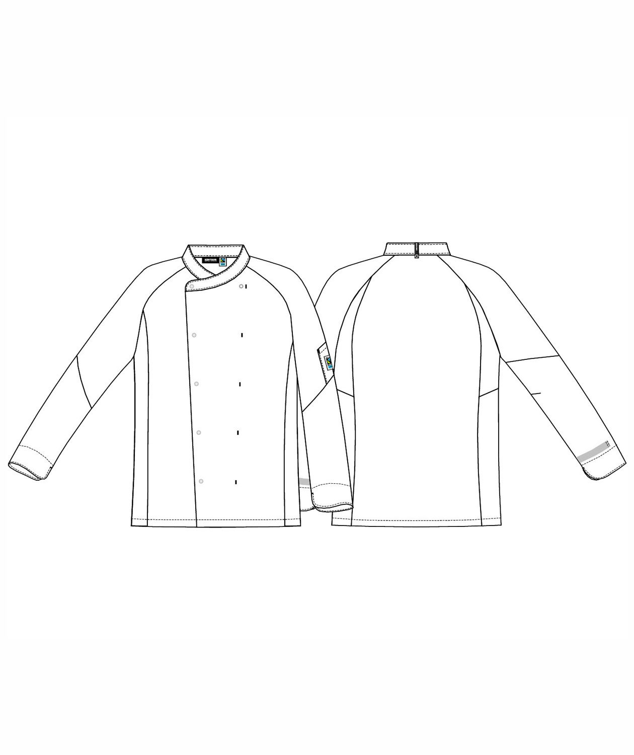 Kentaur unisex chefs-/service jacket made of Fairtrade cotton, White, large image number 2