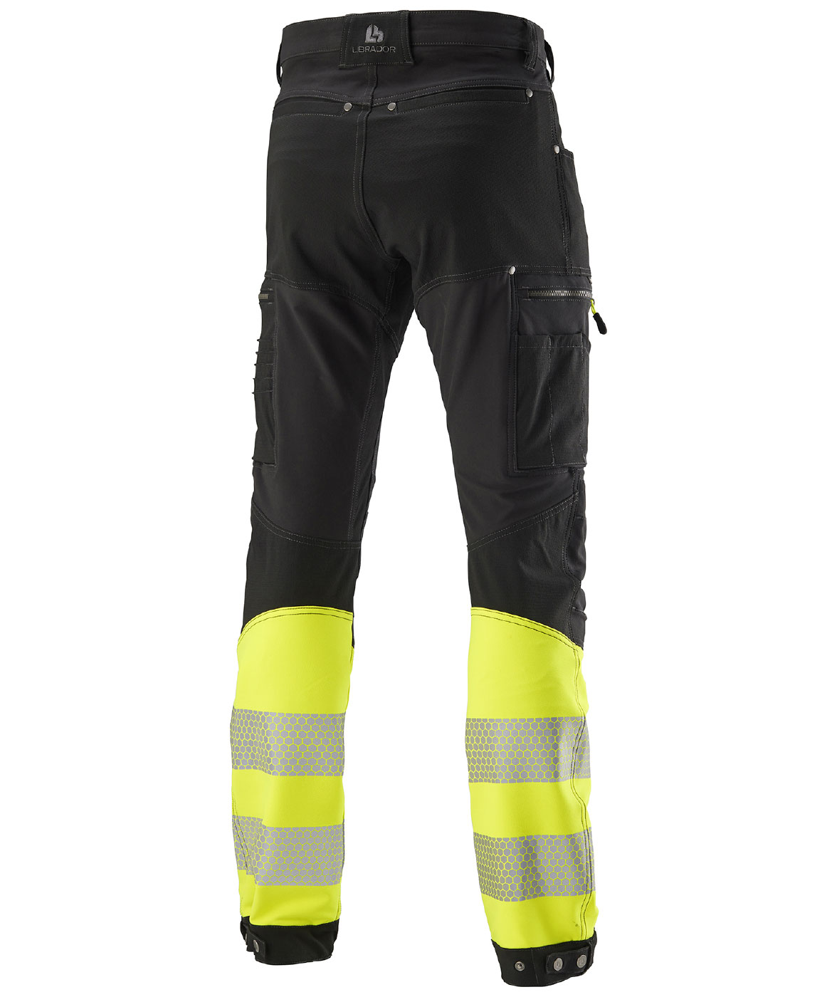 L.Brador&nbsp;Momentum arbetsbyxa 1031P full stretch, Svart/Varselgul