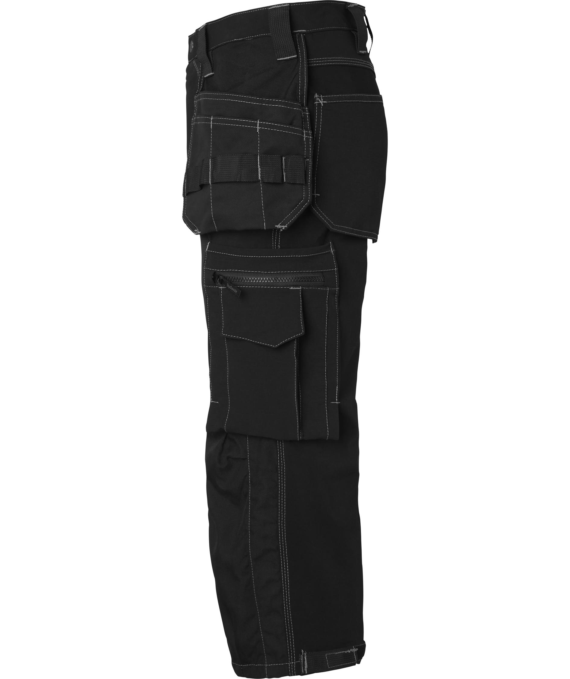 Top Swede hantverkspiratbyxa 309 full stretch, Svart, large image number 3