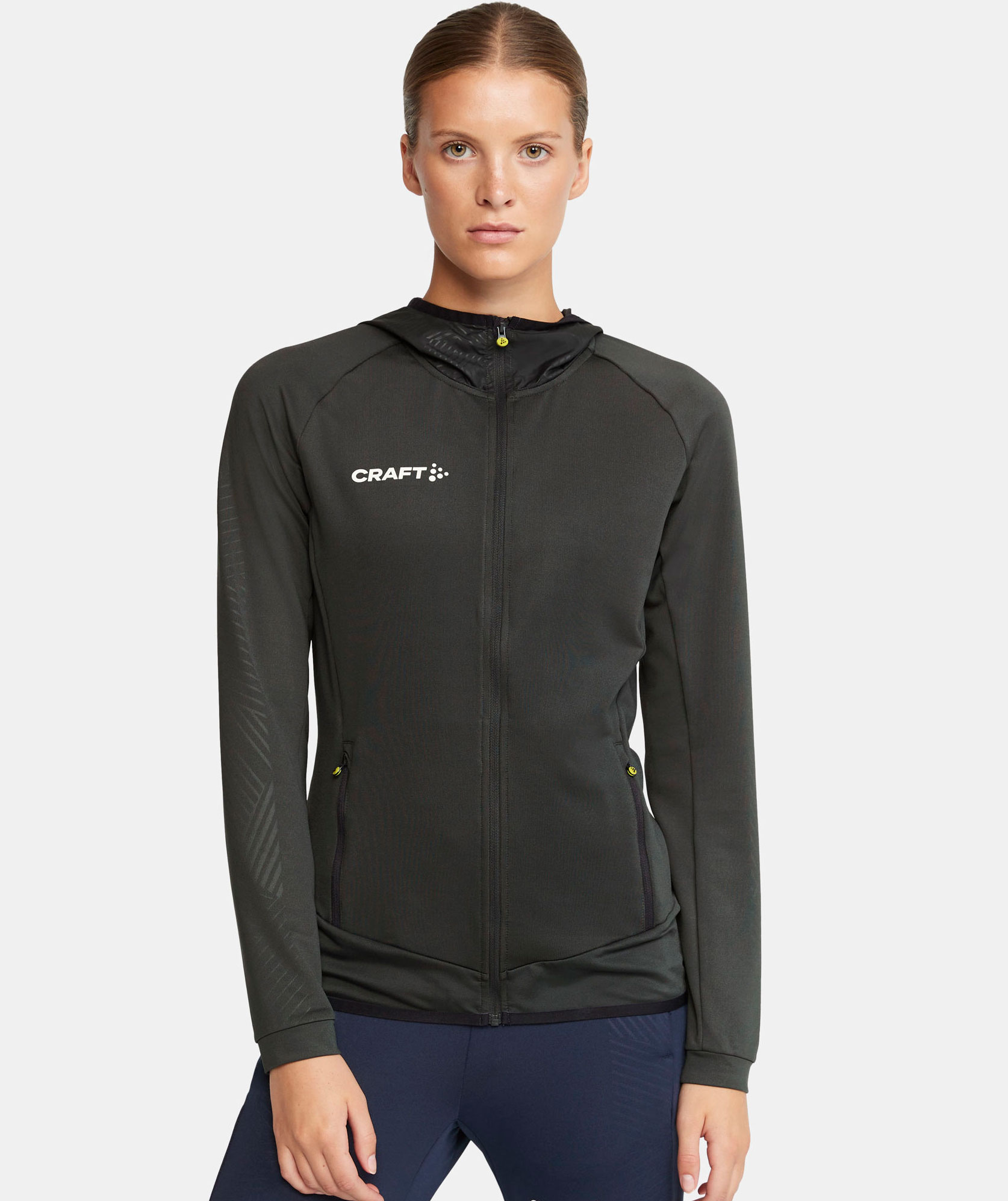 Craft Extend dame h&aelig;ttetr&oslash;je med lynl&aring;s, Asphalt, large image number 6