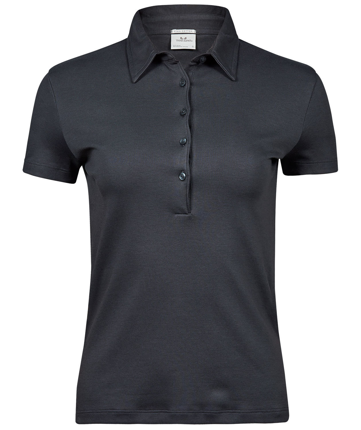 Tee Jays Pima pik&eacute;tr&ouml;ja dam, M&ouml;rkgr&aring;