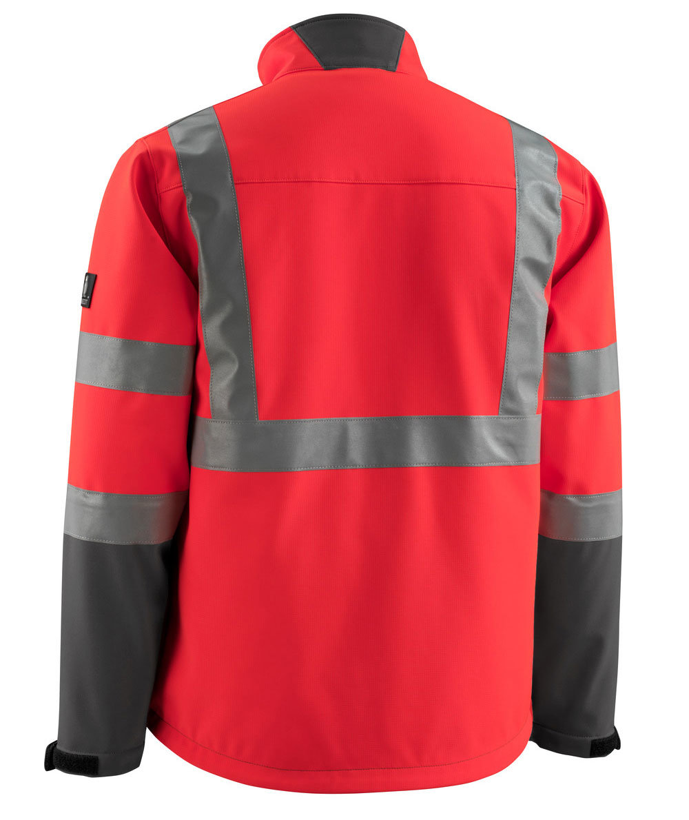 Mascot Safe Light Kiama softshelljakke, Hi-vis r&oslash;d/M&oslash;rk antrasitt, large image number 2