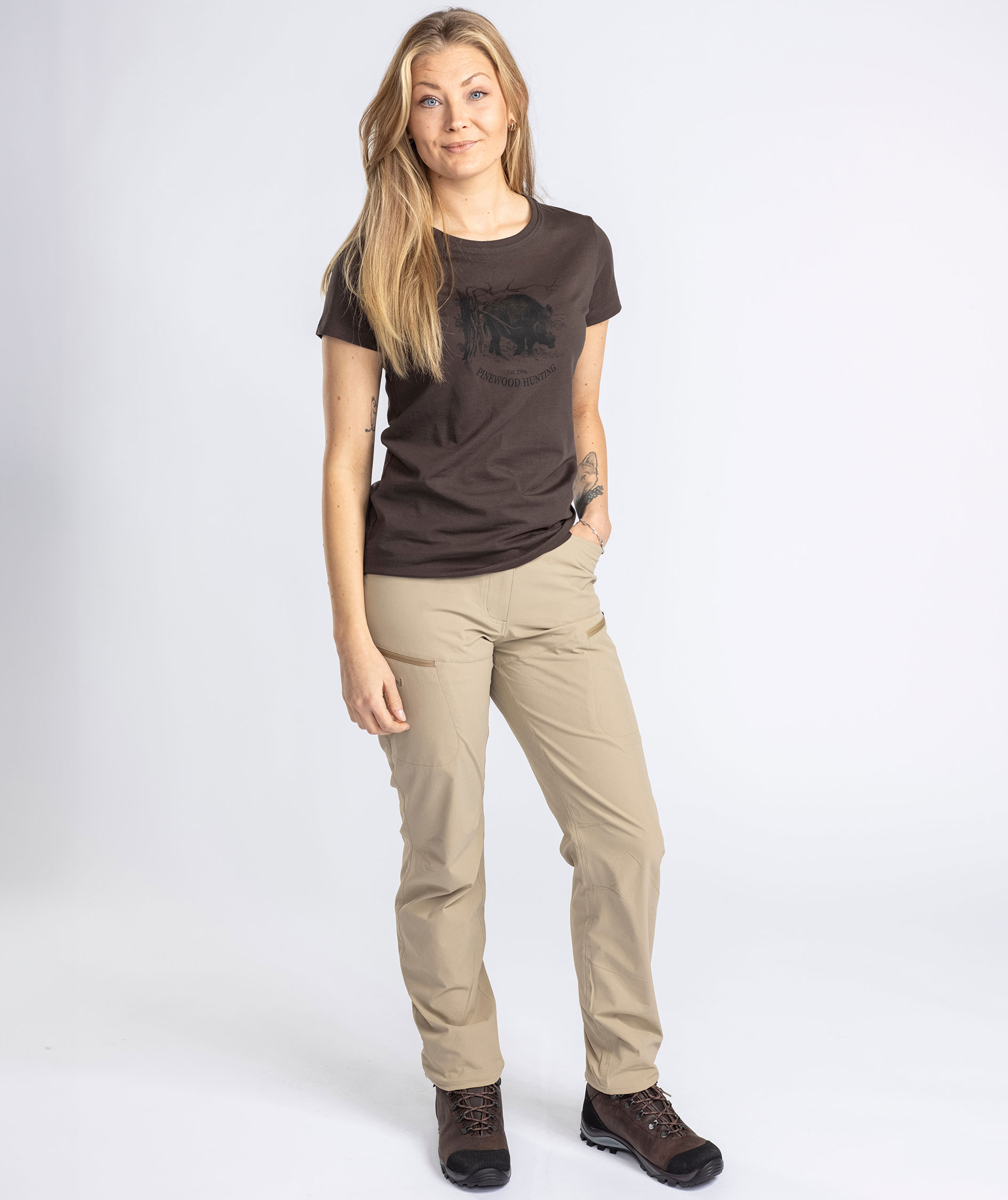 Pinewood&nbsp;NatureSafe Hiking damebukser, Light Khaki, large image number 3