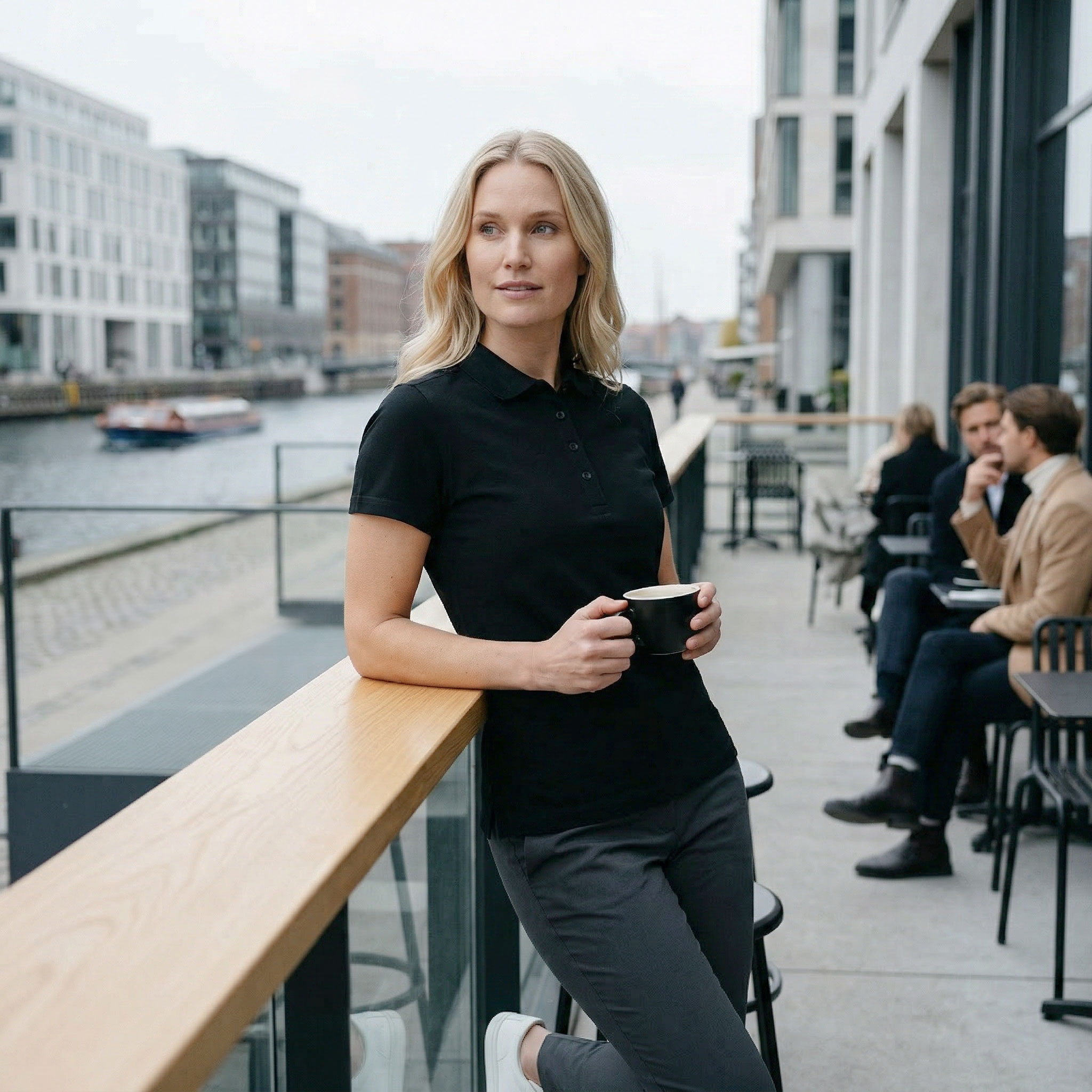 Nimbus Play Palmdale dame Polo T-shirt, Sort, large image number 1