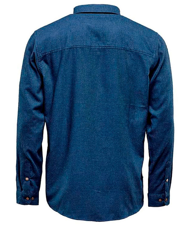 Stormtech Cambridge l&aring;ng&auml;rmad flanellskjorta, Marinbl&aring;