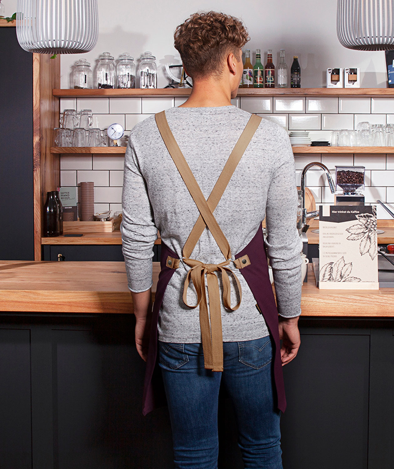 Karlowsky Latzsch&uuml;rze mit Tasche, Urban-look, Aubergine, Aubergine, large image number 3
