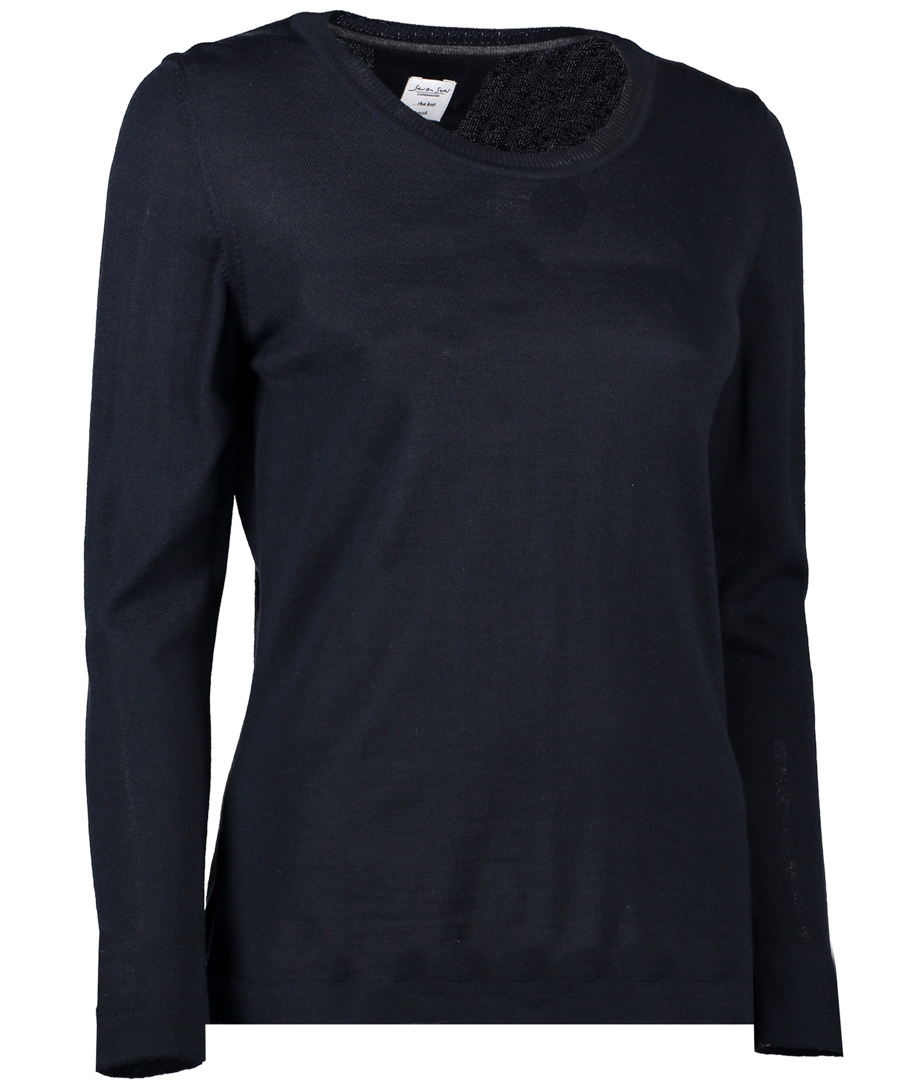 Seven Seas women's knitted pullover with merino wool, Navy, large image number 2