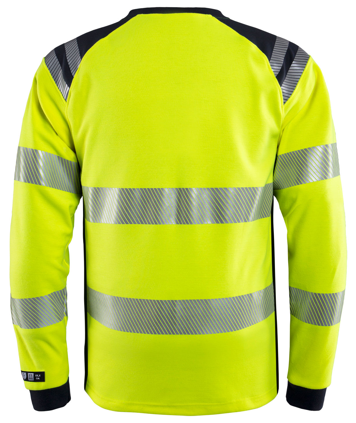 Fristads Flamestat lang&aelig;rmet T-shirt 7359 TFL, Hi-Vis gul/marine