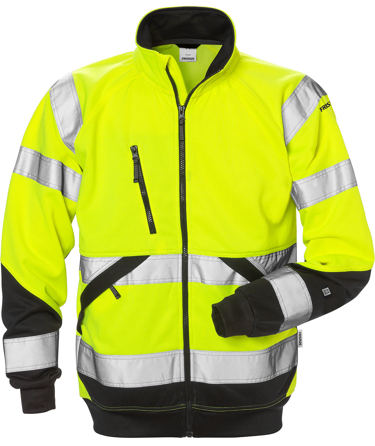 Fristads Cardigan, Hi-vis Gelb/Schwarz, Hi-vis Gelb/Schwarz, swatch