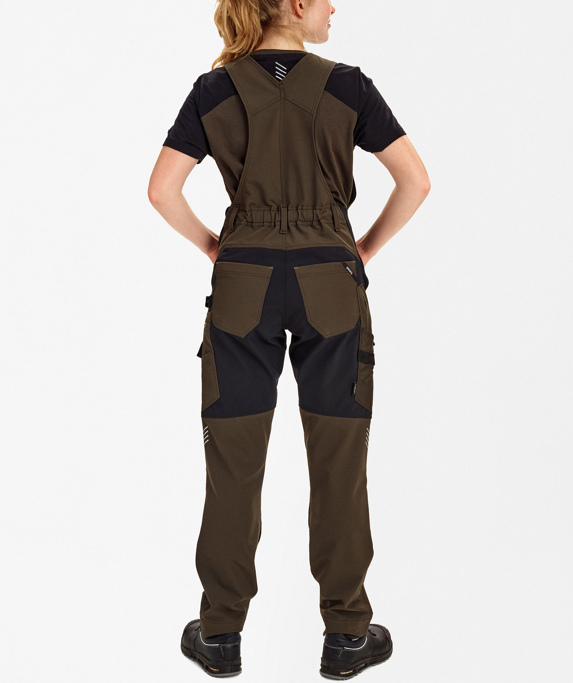 Engel Entire h&auml;ngselbyxa full stretch dam, Forest Green/Black, large image number 3