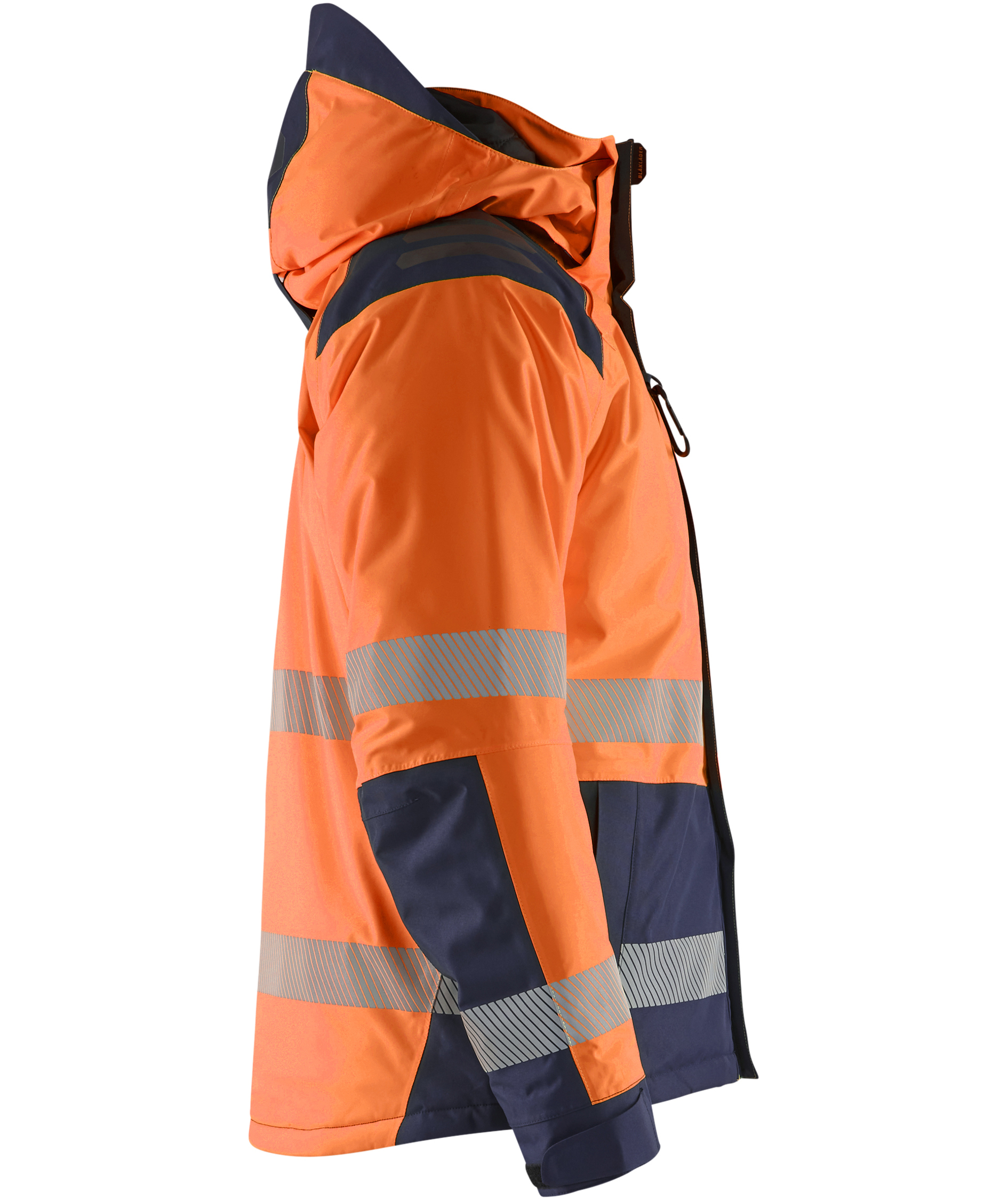 Bl&aring;kl&auml;der vinterjakke, Hi-Vis Orange/Marine, large image number 2