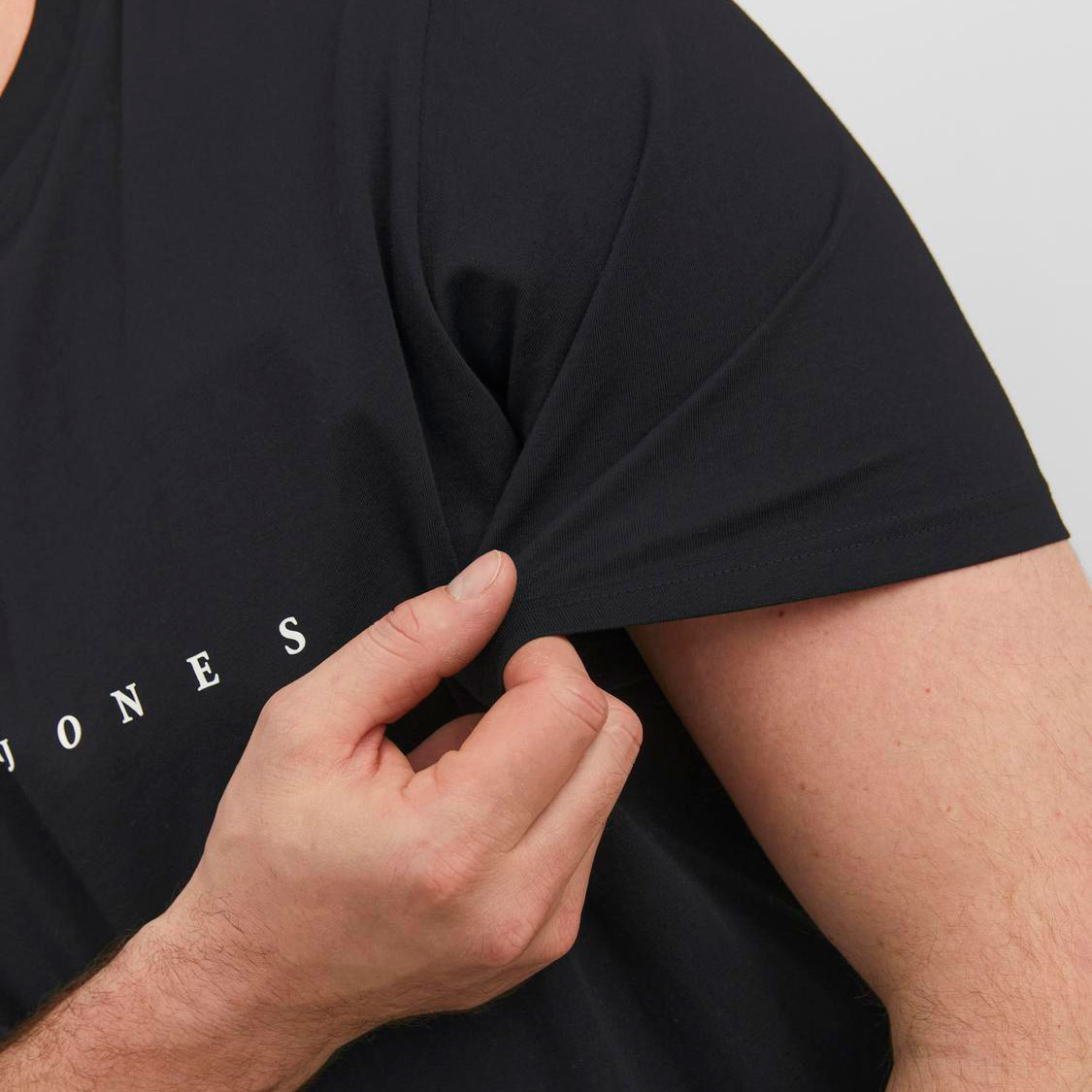 Jack & Jones Plus JJESTAR T-Shirt, Black, large image number 4