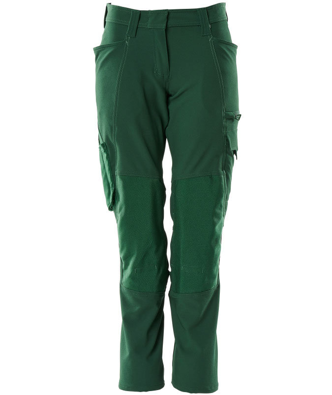 Mascot Accelerate diamond fit women's work trousers full stretch, Green, large image number 0