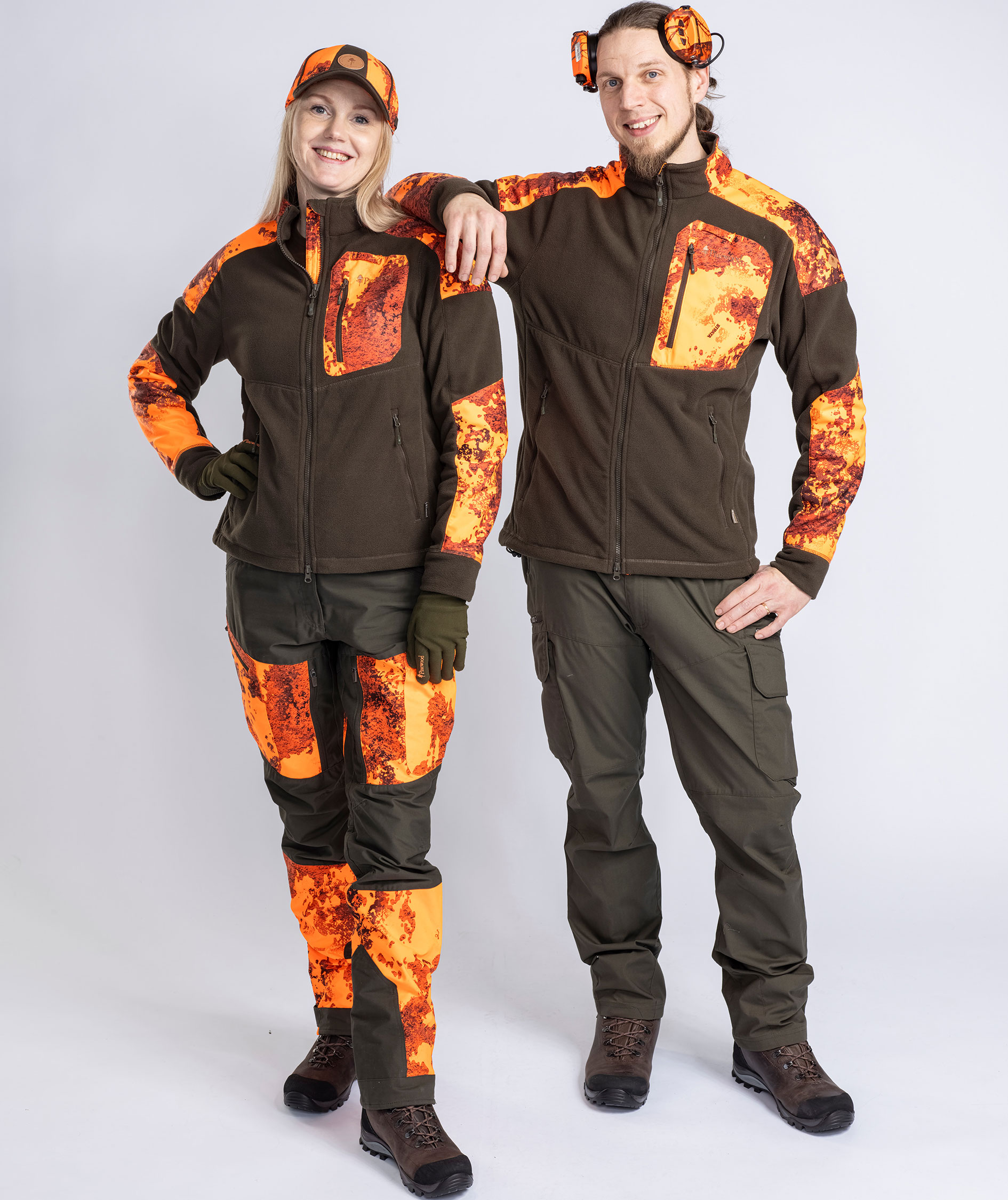 Pinewood&nbsp;Sm&aring;land Hunters Camou dame fleecejakke, Hunting Brown/Strata Blaze, large image number 10