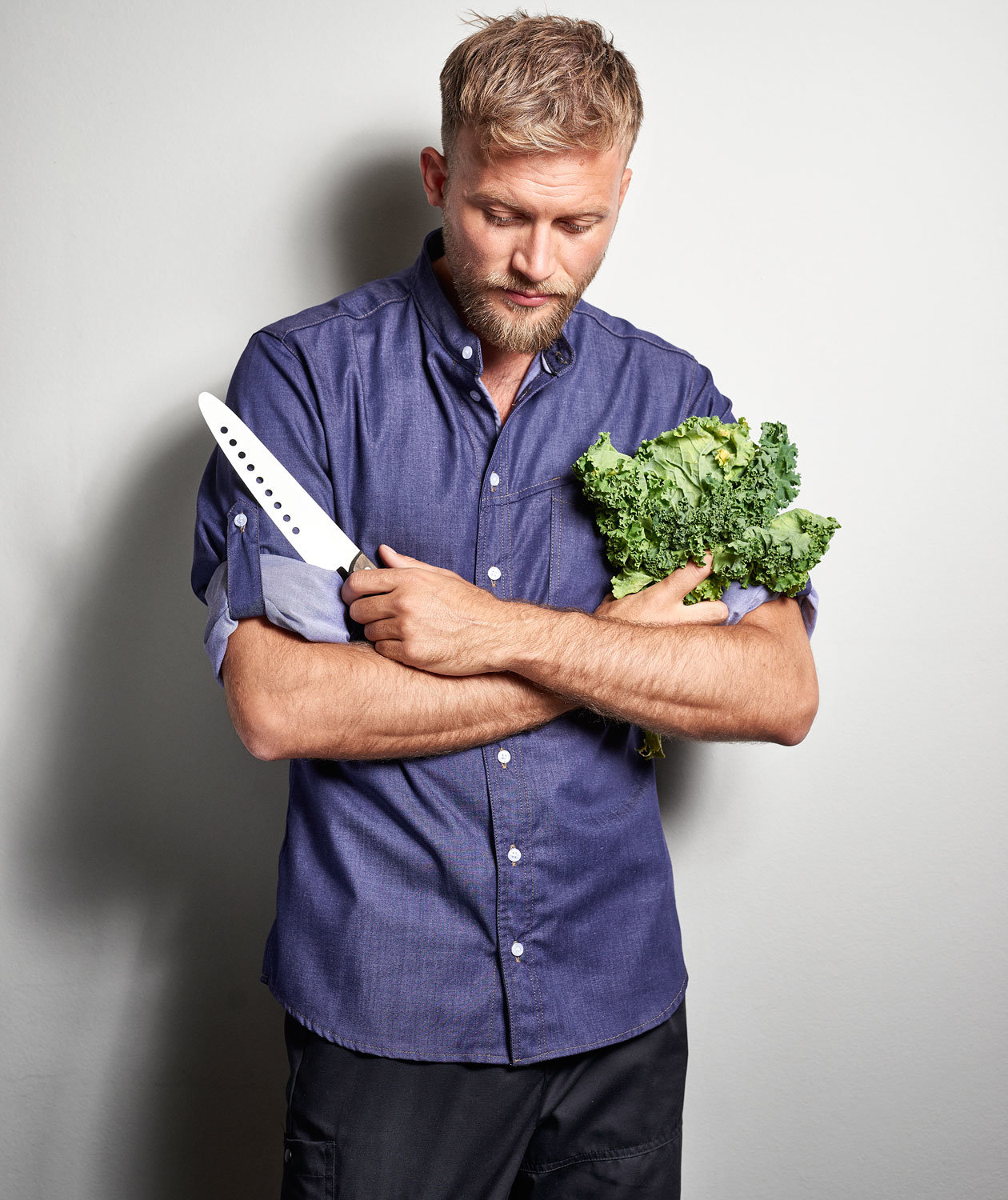 Nybo Workwear New Nordic Gastro comfort fit skjorta, Denim bl&aring;