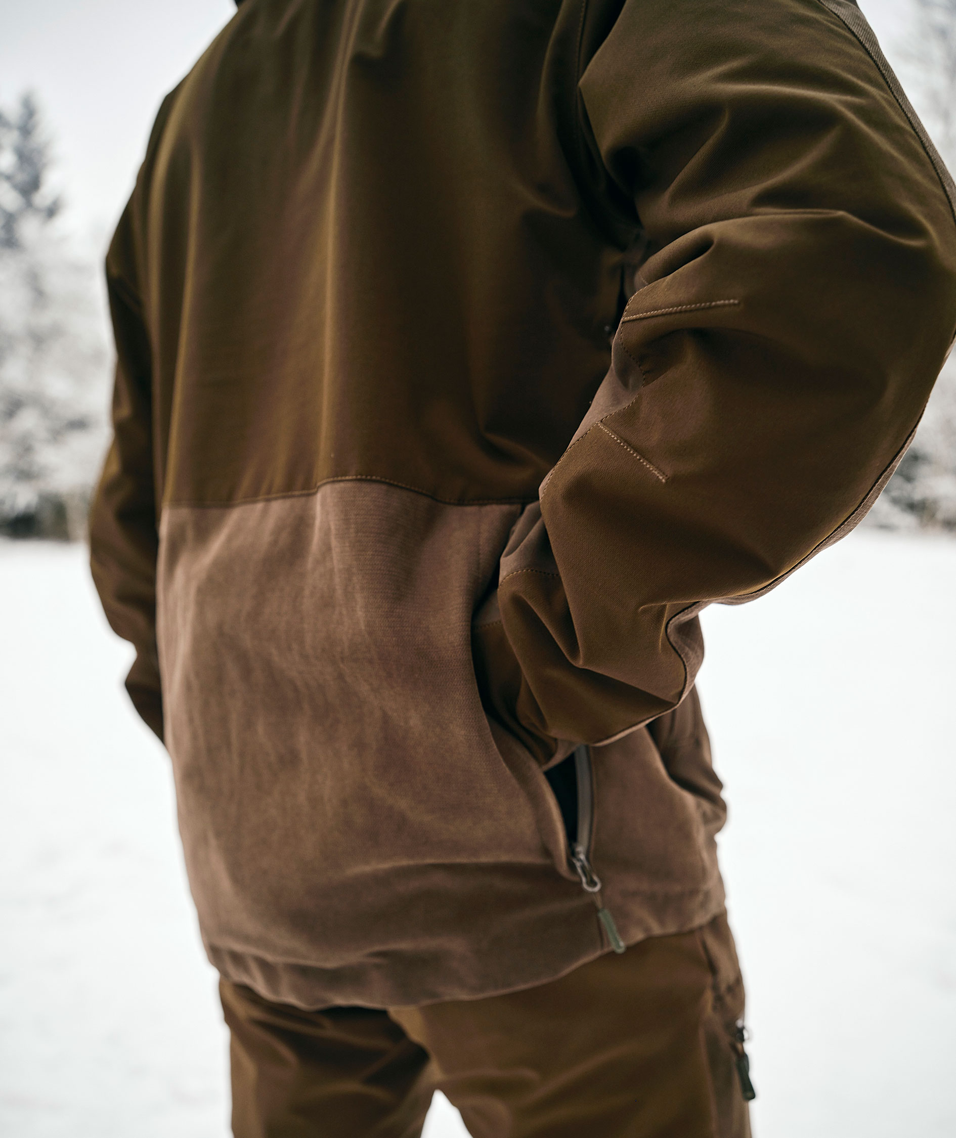 Pinewood Furudal Caribou Hunt Extreme jakke, Suede Brown/dark olive, large image number 5