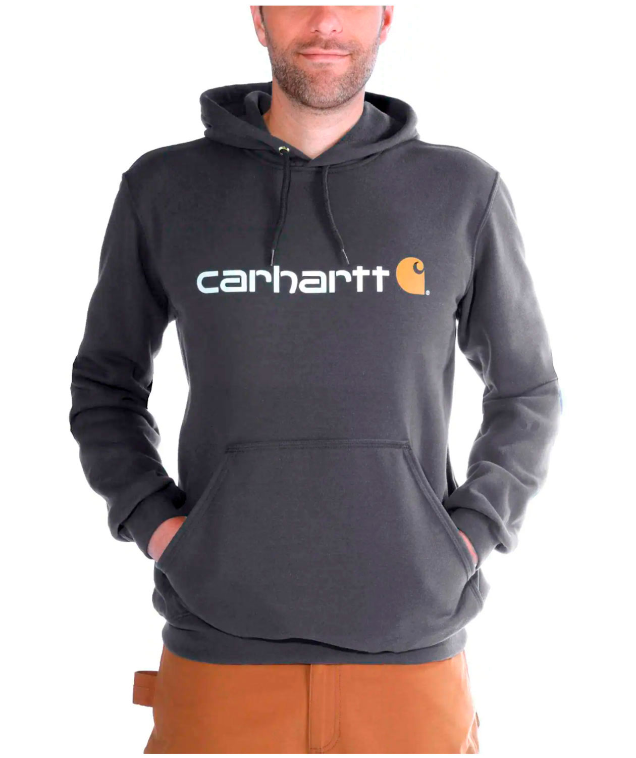 Carhartt Marquette Logo hoodie Midweight, Carbon Heather