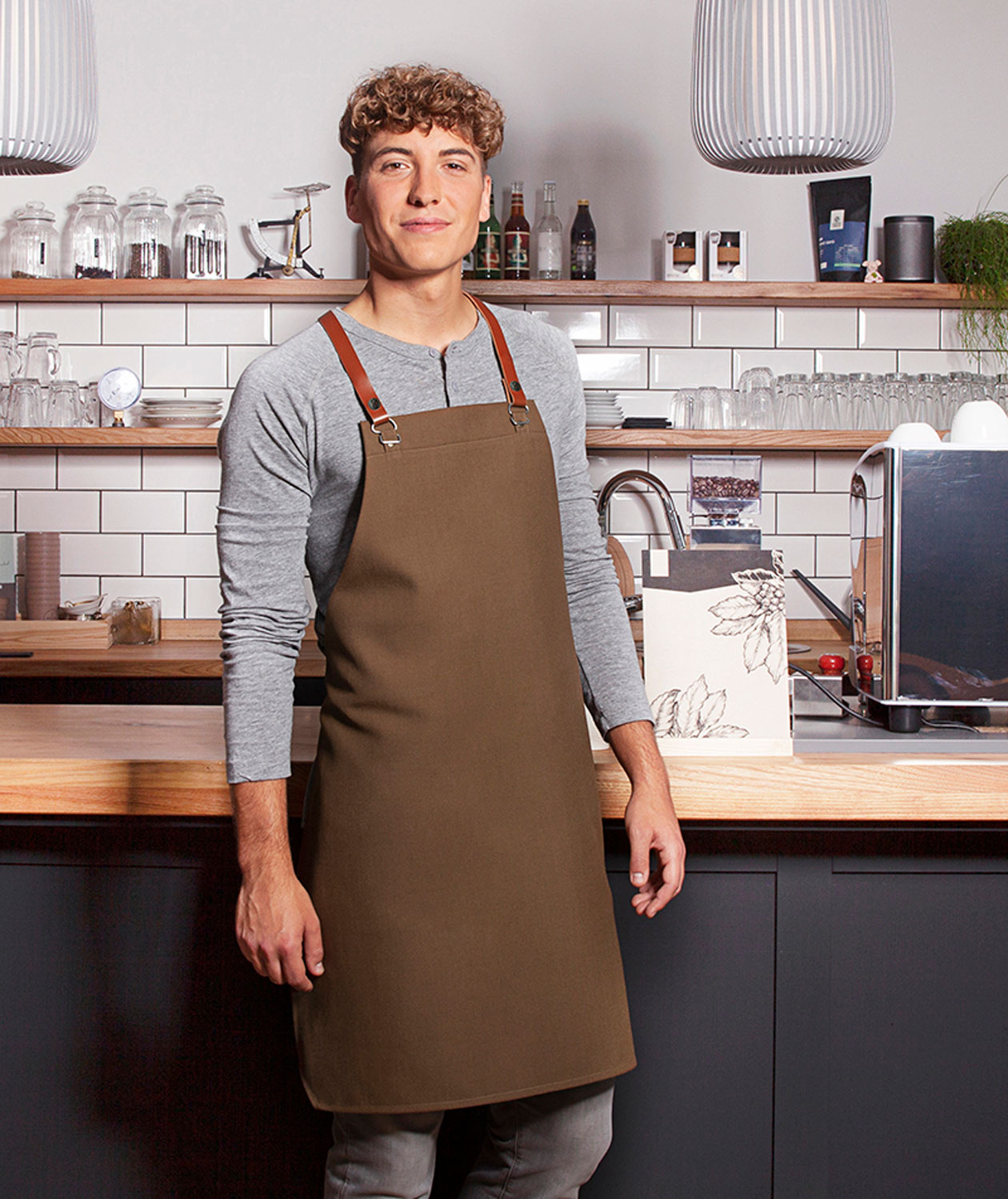 Karlowsky Recycled brystlommeforkle, Cinnamon