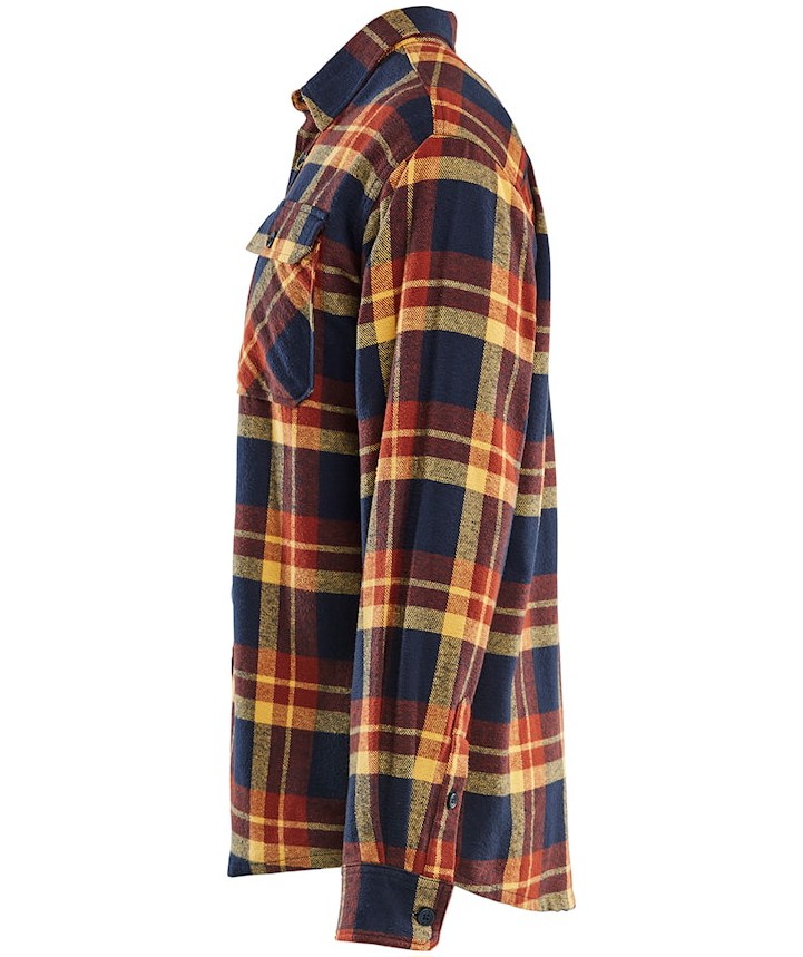 Bl&aring;kl&auml;der Striker flannel shirt, Burnt Red/Dark Navy, large image number 3