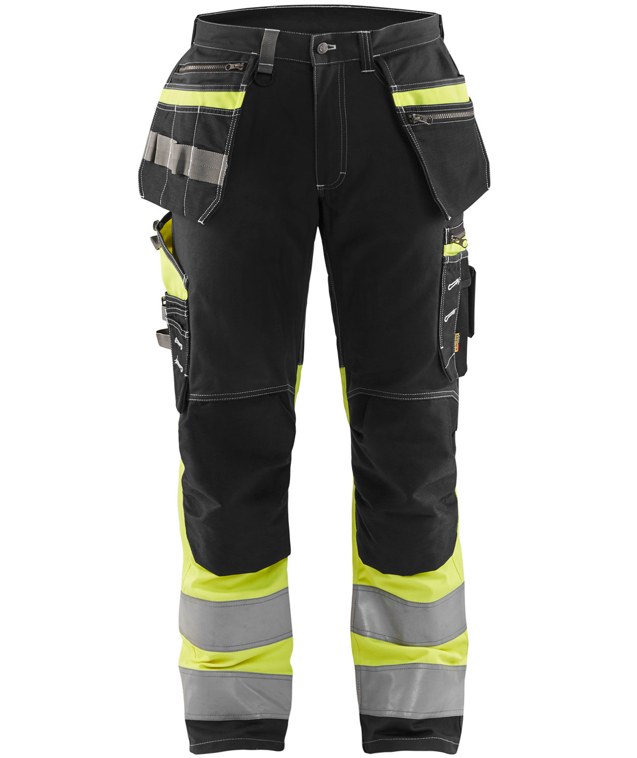 Bl&aring;kl&auml;der h&aring;ndverksbukse, Svart/Hi-Vis Gul