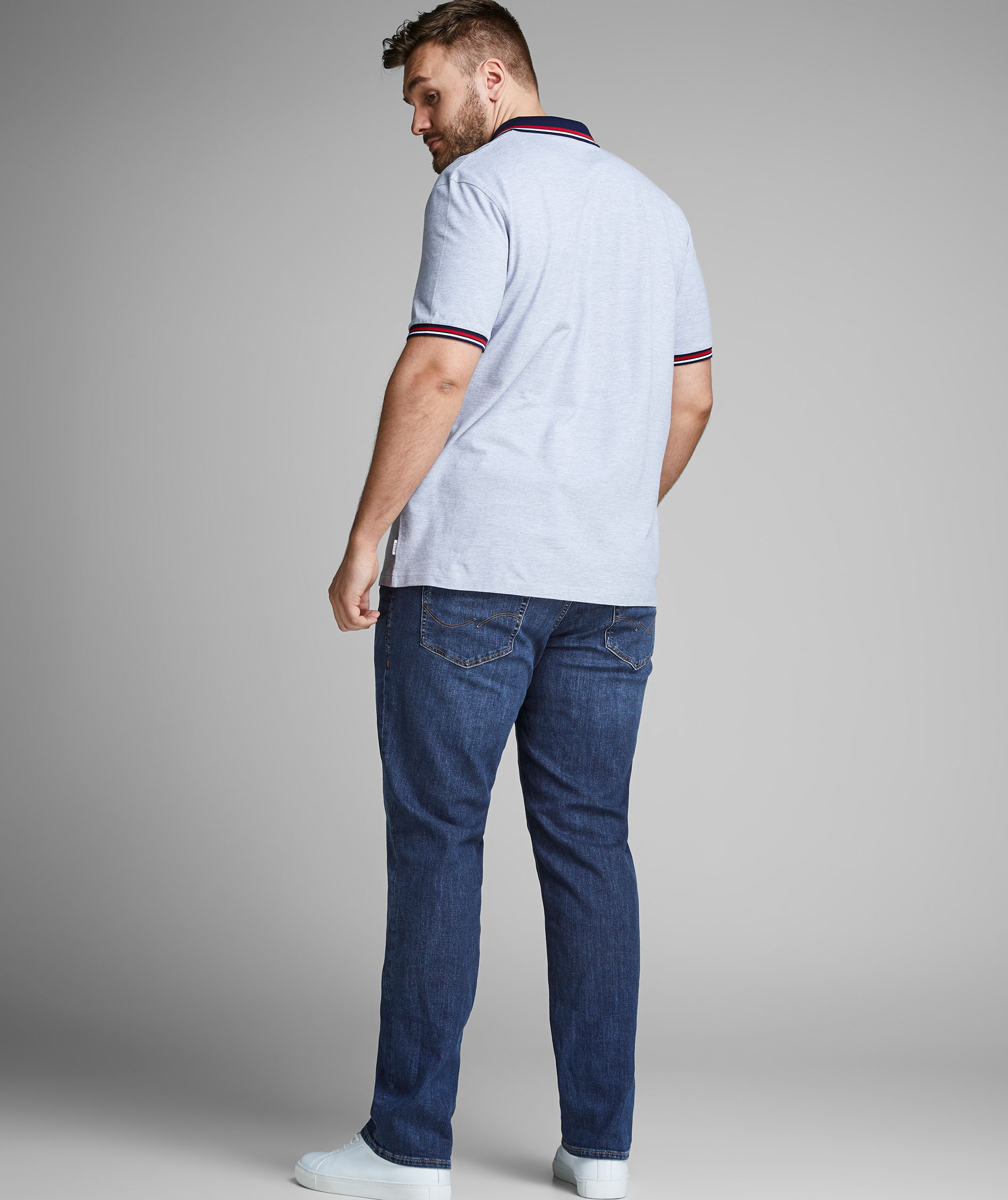 Jack & Jones JJITIM JJORIGINAL AM814 Plus Size Slim Fit Jeans, Blue Denim, large image number 4