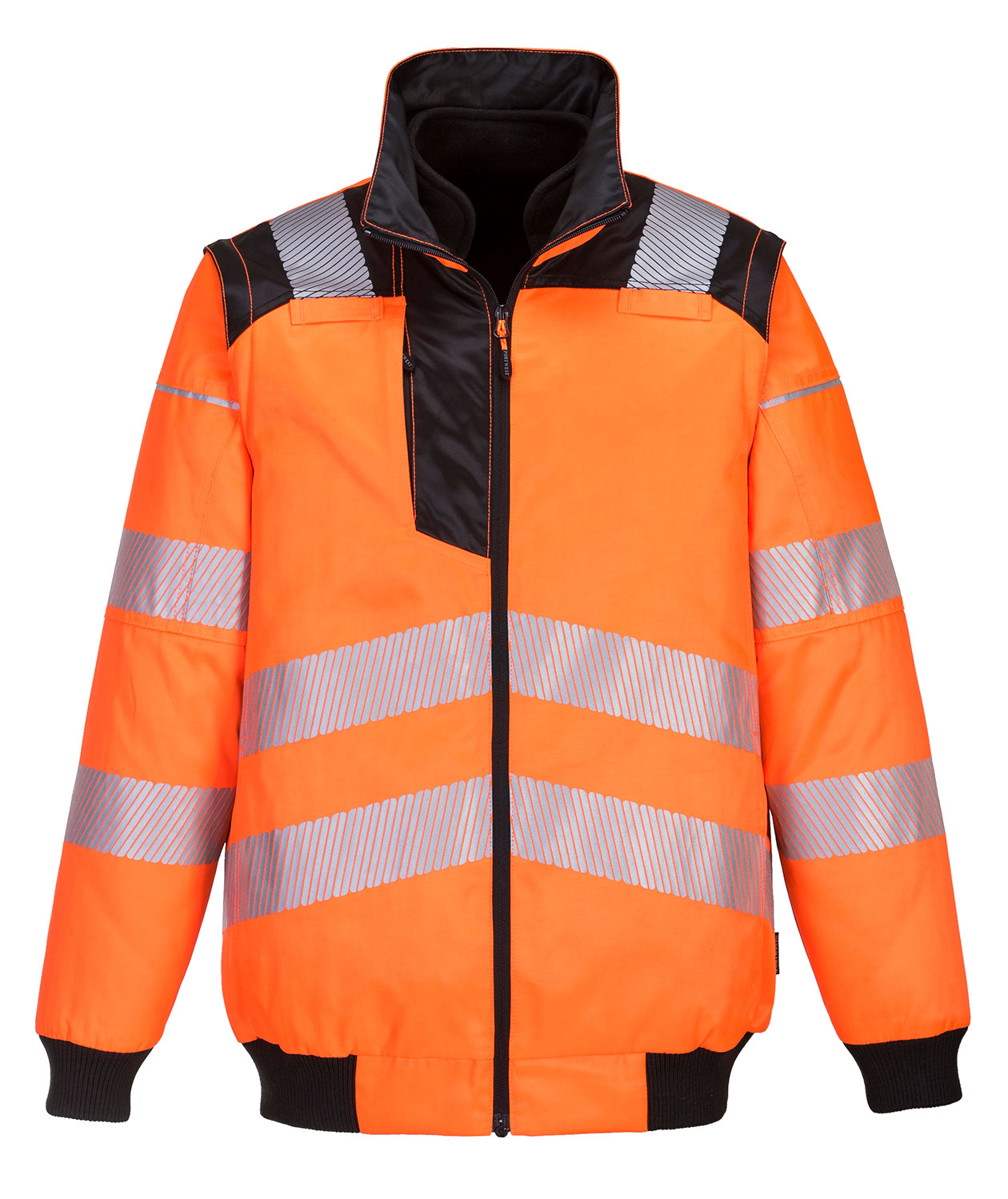 Portwest PW3 3-i-1 pilotjacka, Varsel Orange/Svart