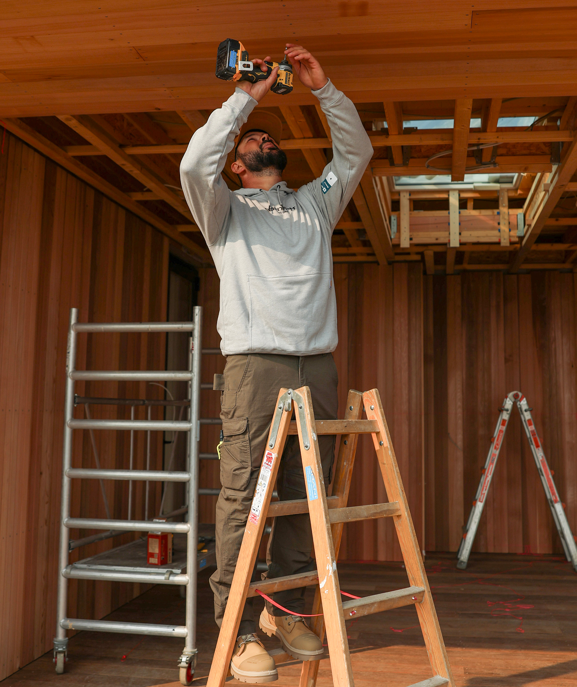 Carhartt Logo Graphic h&aelig;ttetr&oslash;je, Asphalt Heather, large image number 2