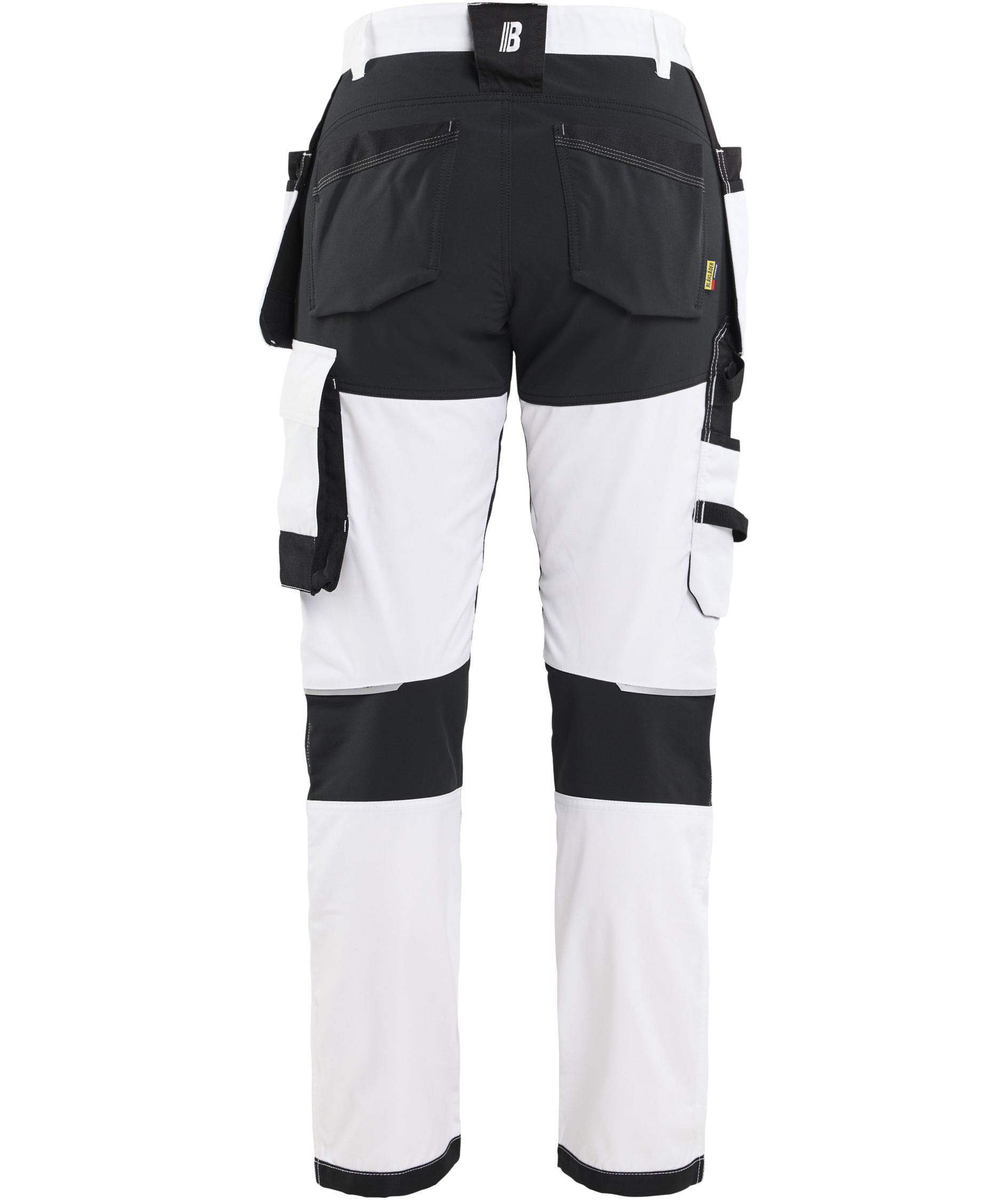 Bl&aring;kl&auml;der hantverksbyxa dam, Vit/Svart