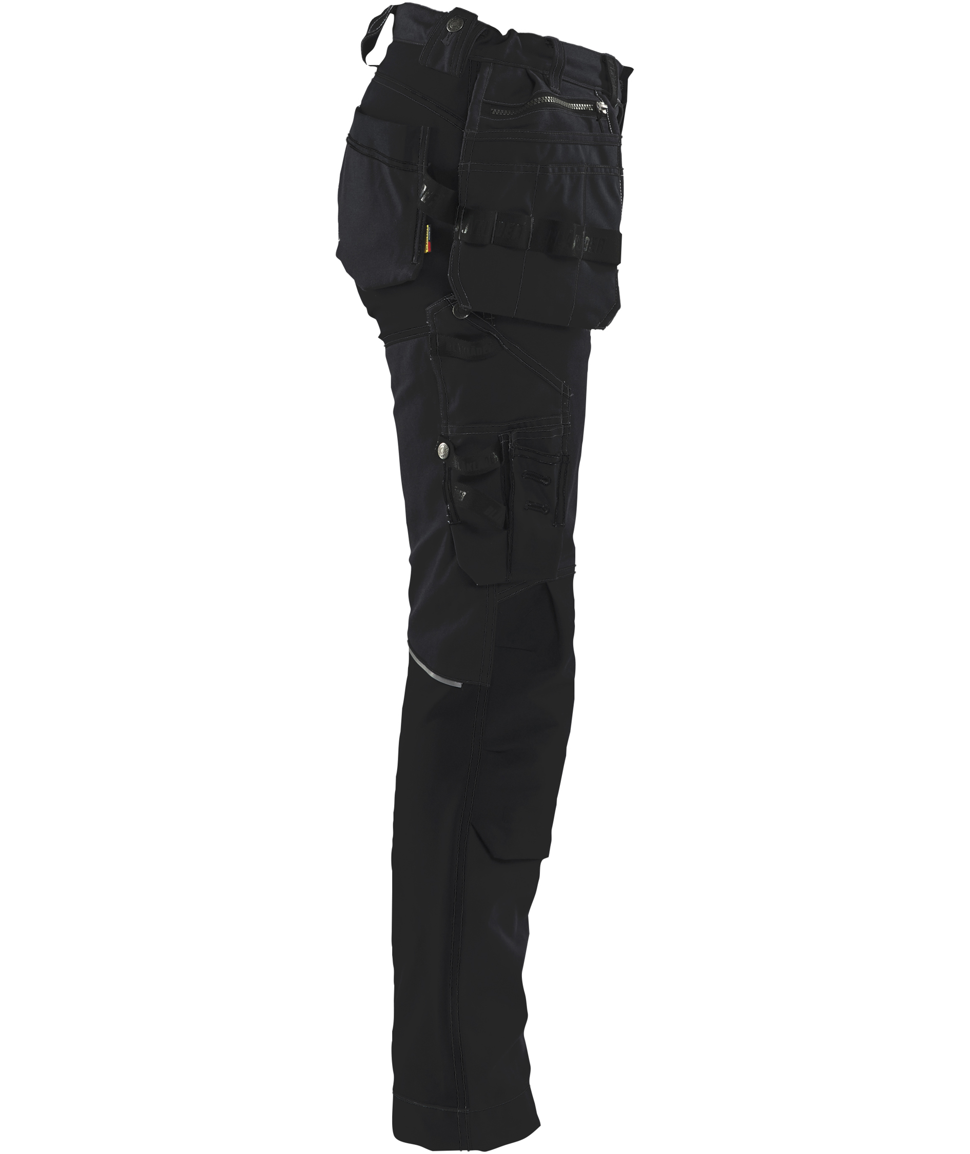 Bl&aring;kl&auml;der dame h&aring;ndverksbukse, Svart/Svart, large image number 3