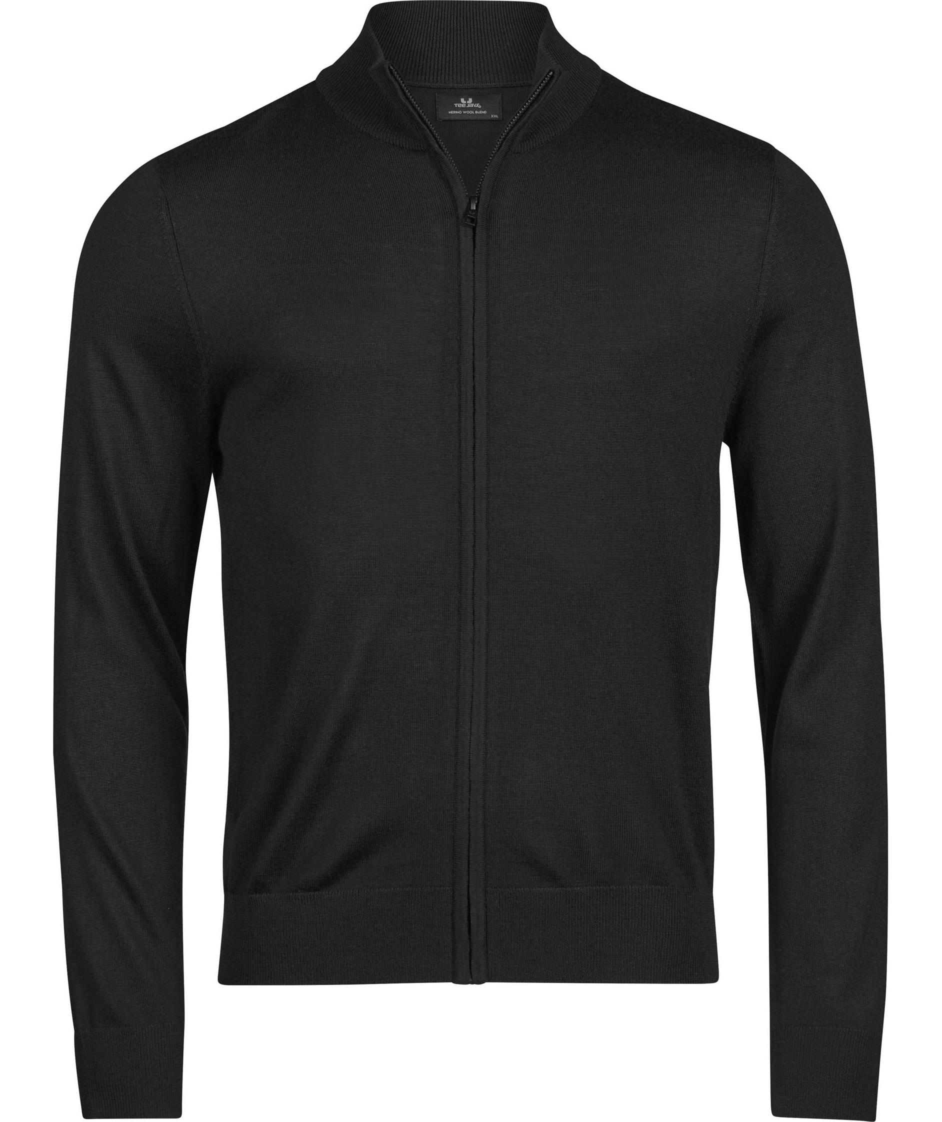 Tee Jays Strick Cardigan mit Merinowolle, Schwarz, Schwarz, swatch