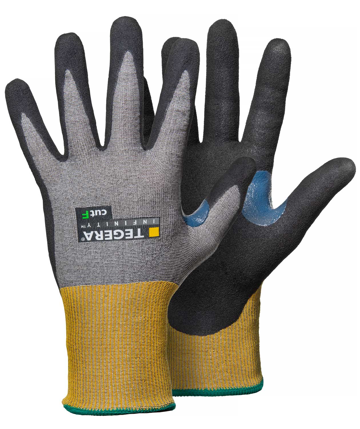 Tegera 8815 Infinity Schnittschutzhandschuhe Cut F, Schwarz/Grau/Gelb