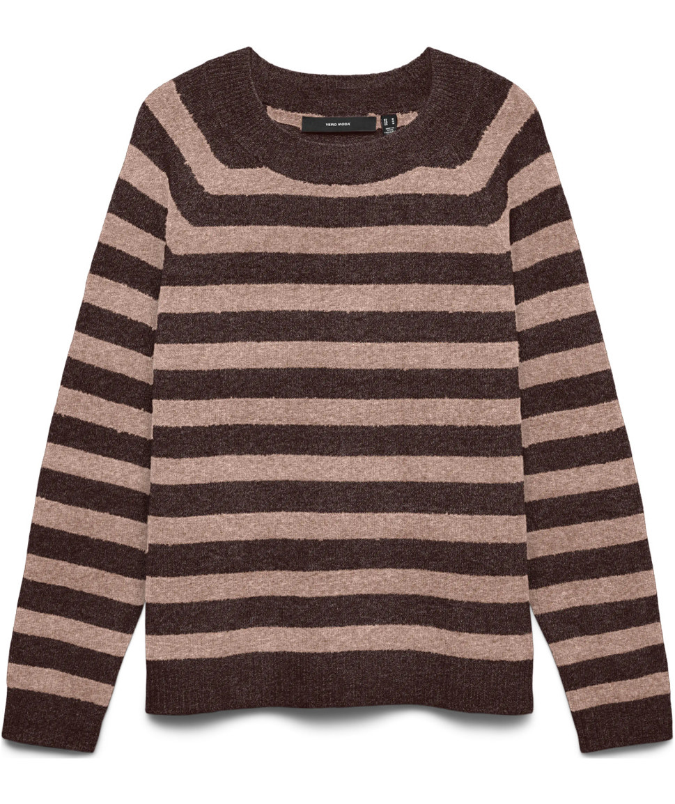Vero Moda VMDOFFY dame strikket genser, Chocolate Torte/Cocoa Brown, Chocolate Torte/Cocoa Brown, swatch
