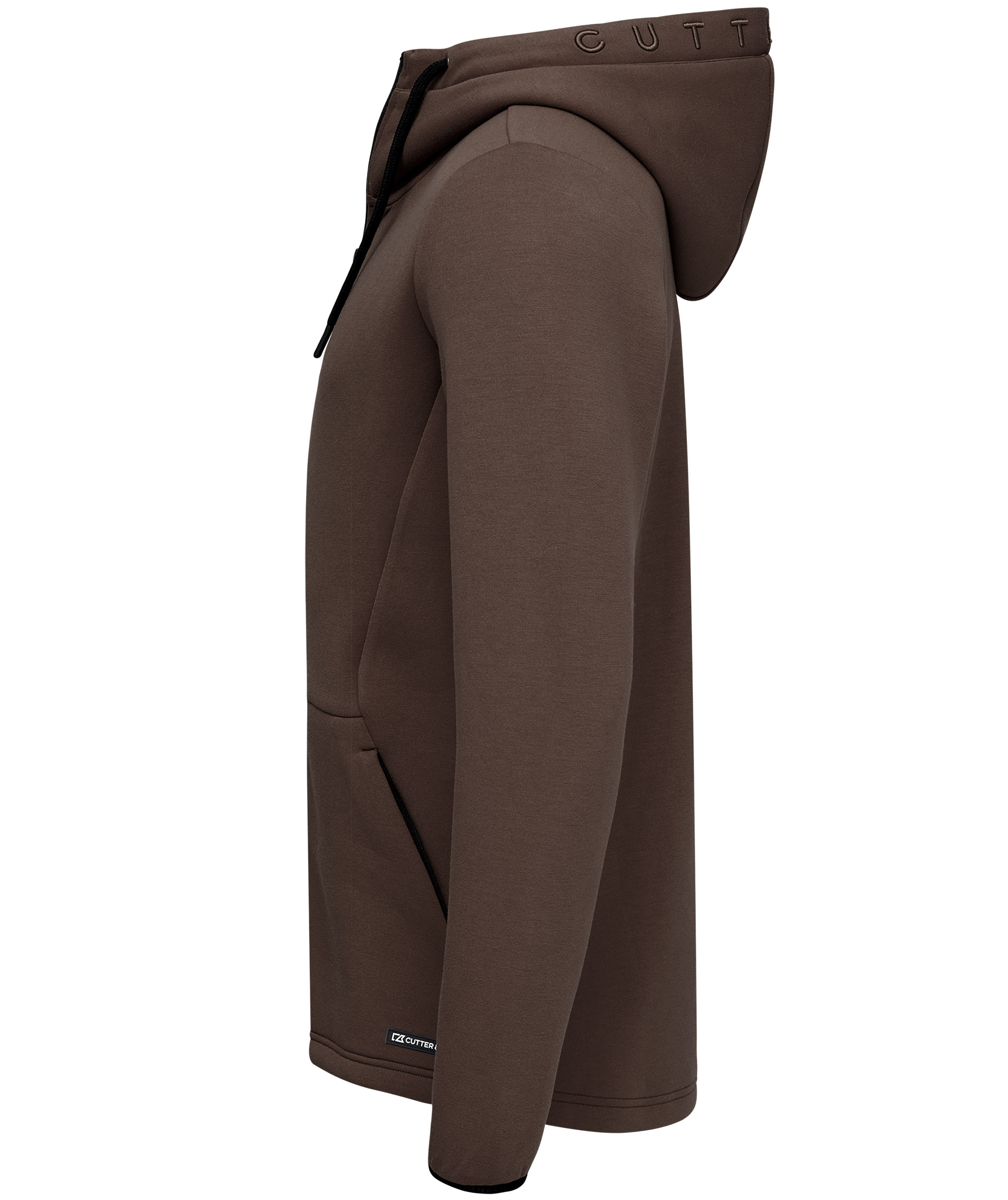 Cutter & Buck Pemberton hoodie med blixtl&aring;s, M&ouml;rk Mocka, large image number 3