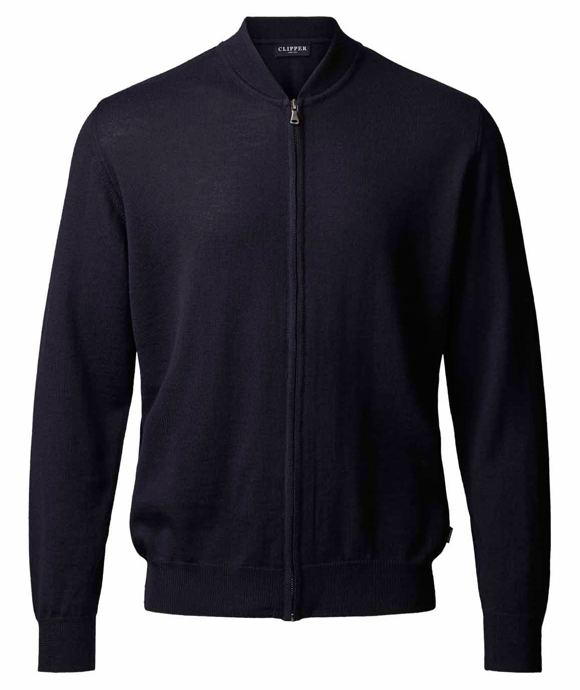 Clipper Milan Cardigan med merinoull, Dark navy
