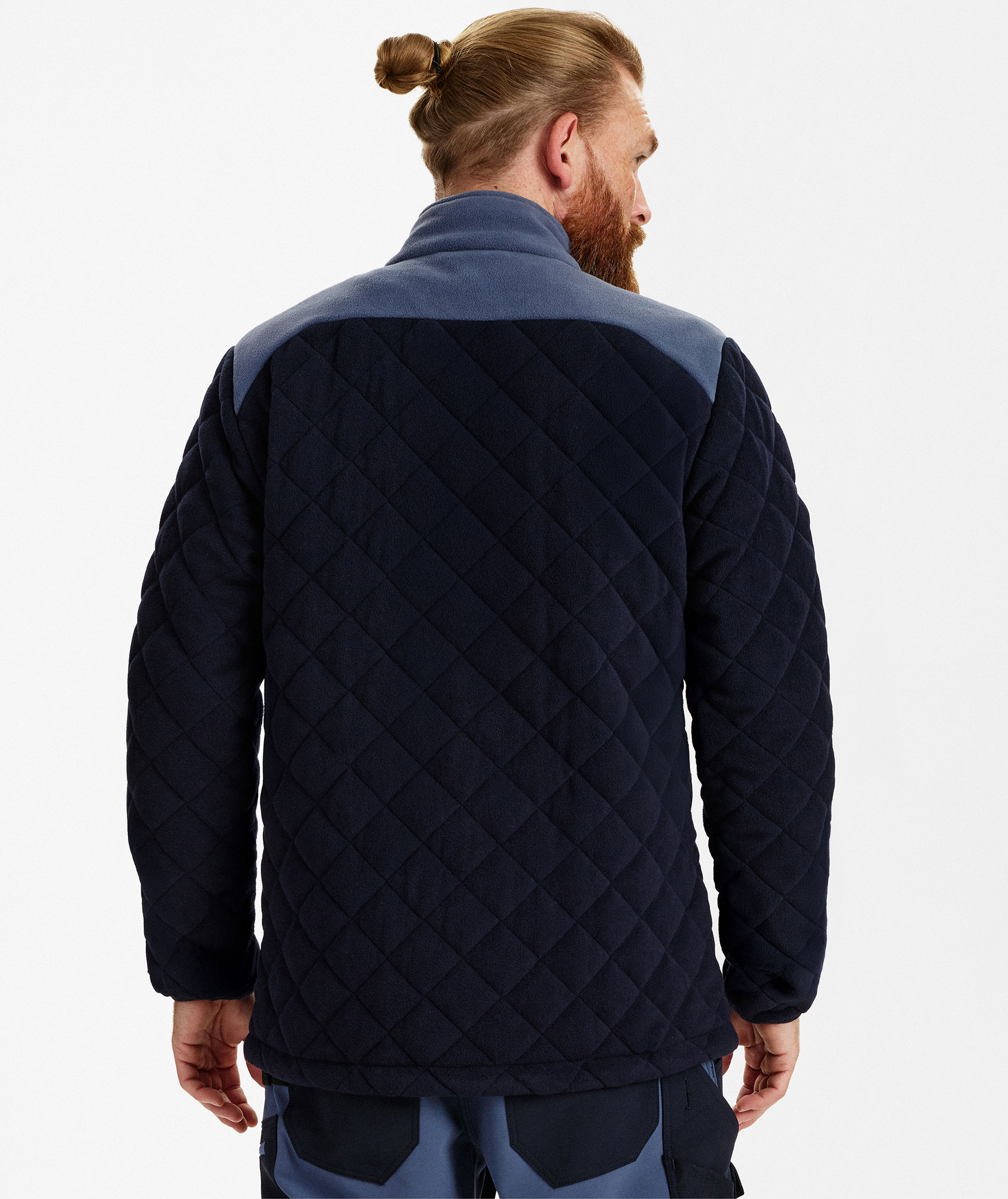 Engel Entire vadderad fleecejacka, Deep Blue/Dark Sea, large image number 4