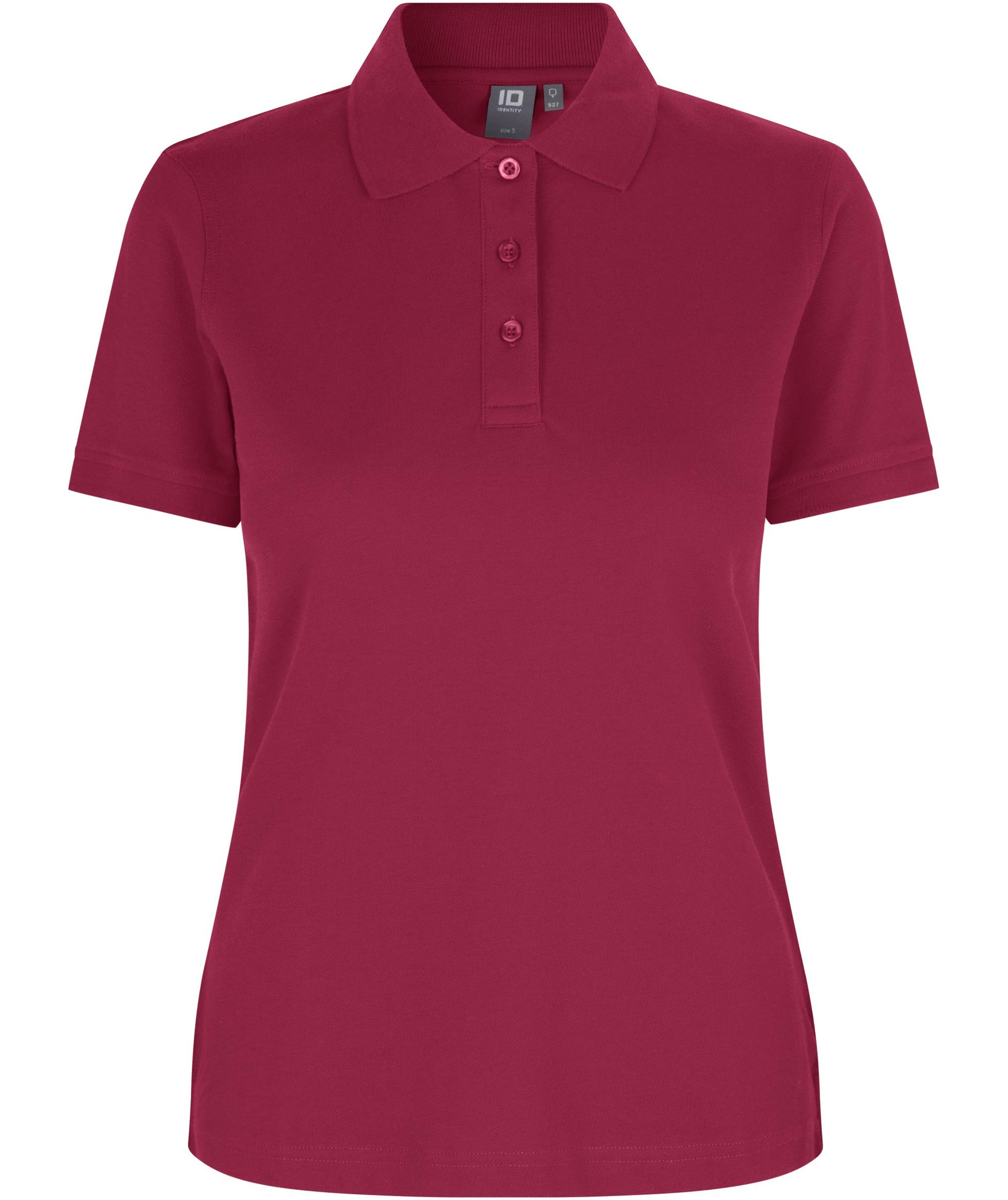 ID dame Pique Polo T-shirt med stretch, Cerise, Cerise, swatch